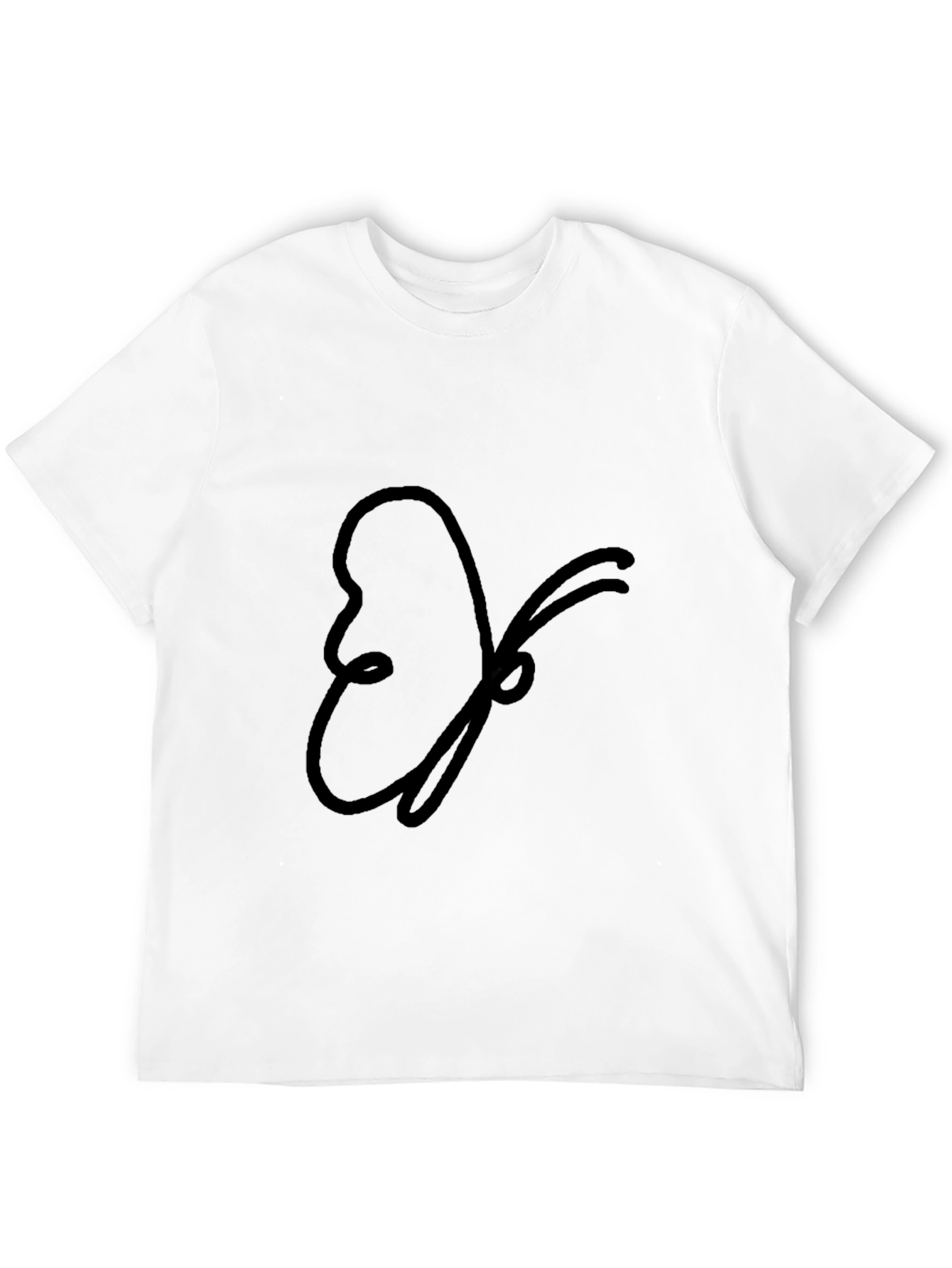 Butterfly Outline Black T-Shirt