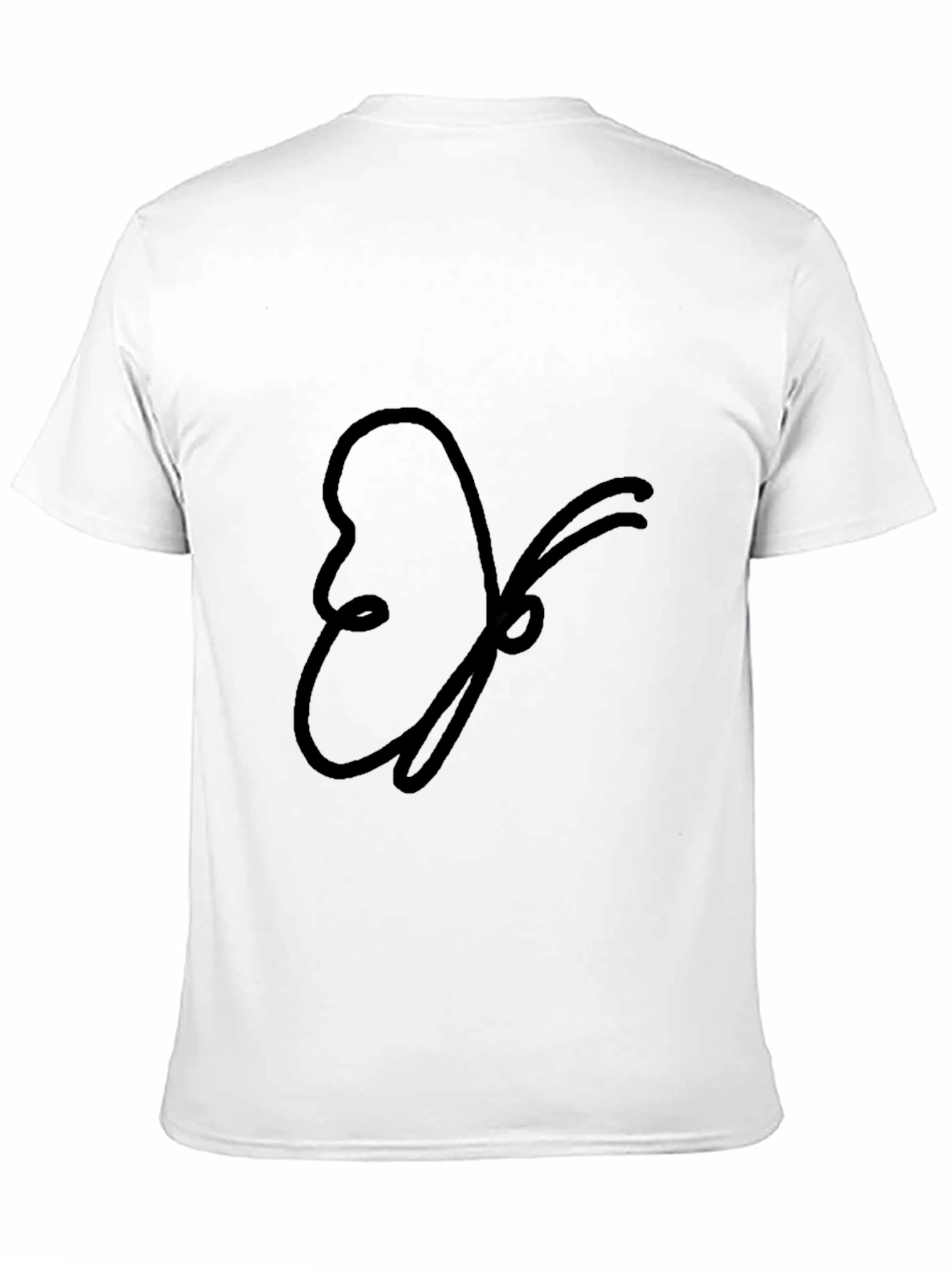 Butterfly Outline Black T-Shirt