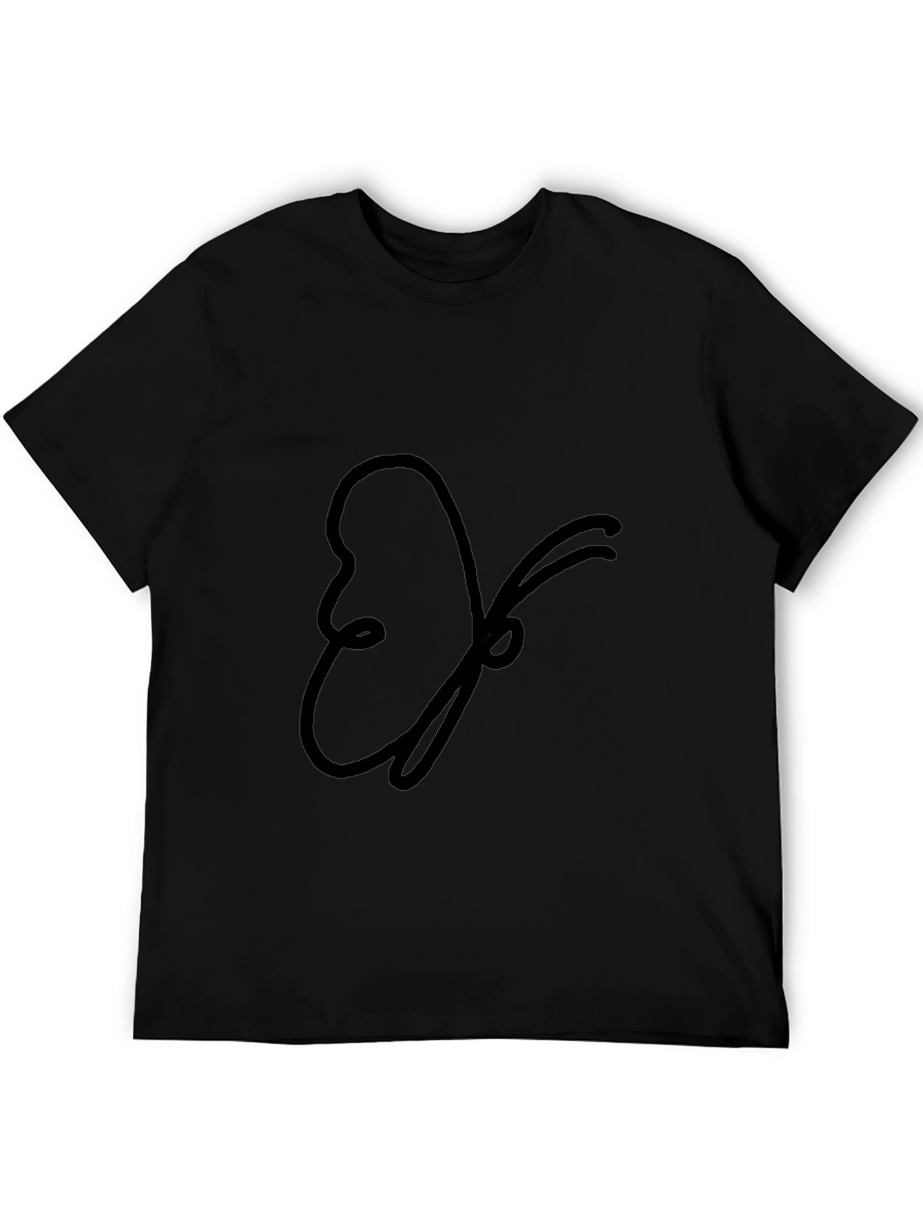 Butterfly Outline Black T-Shirt