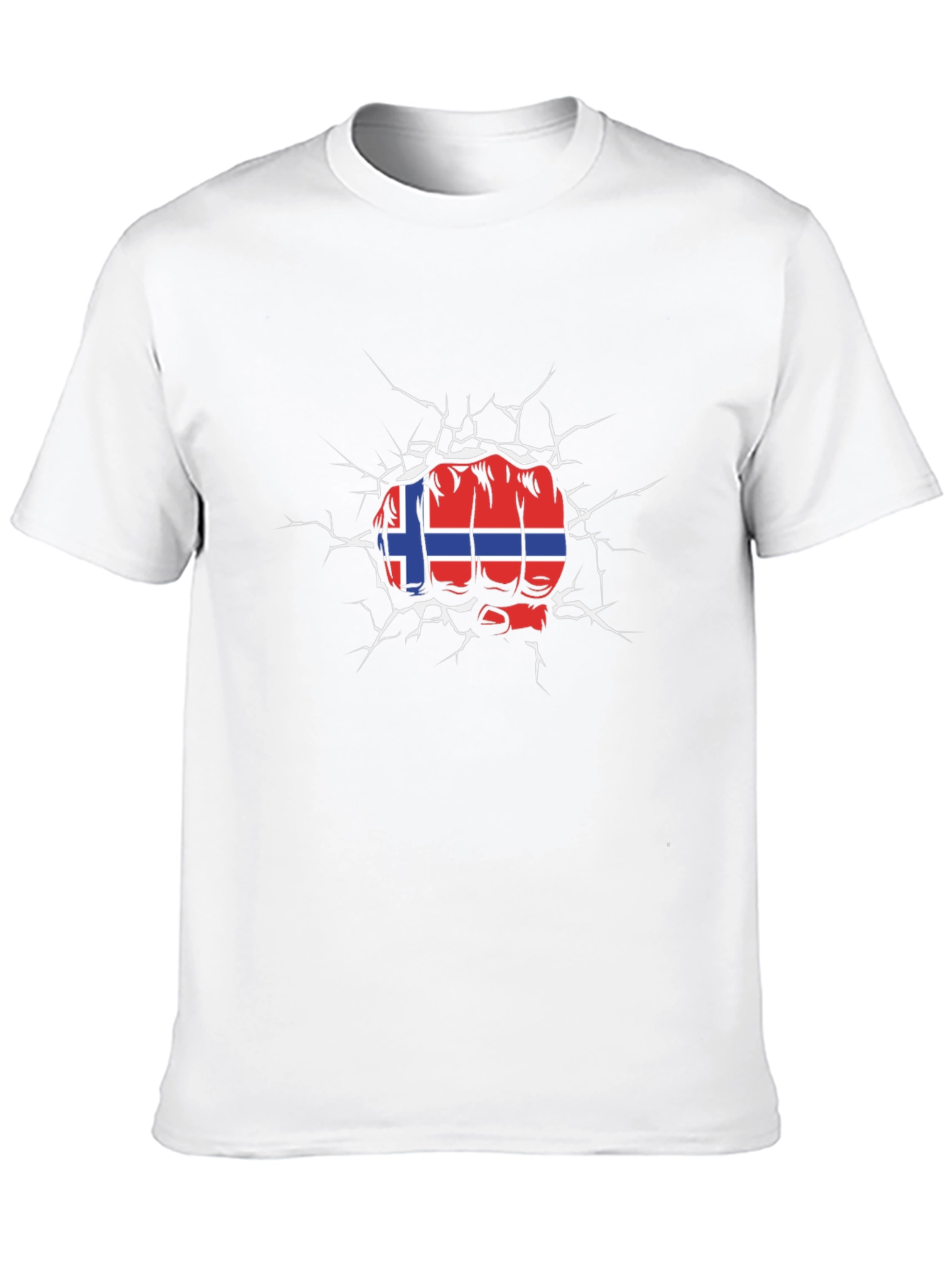 Norway Flag Fist Breaking T-Shirt