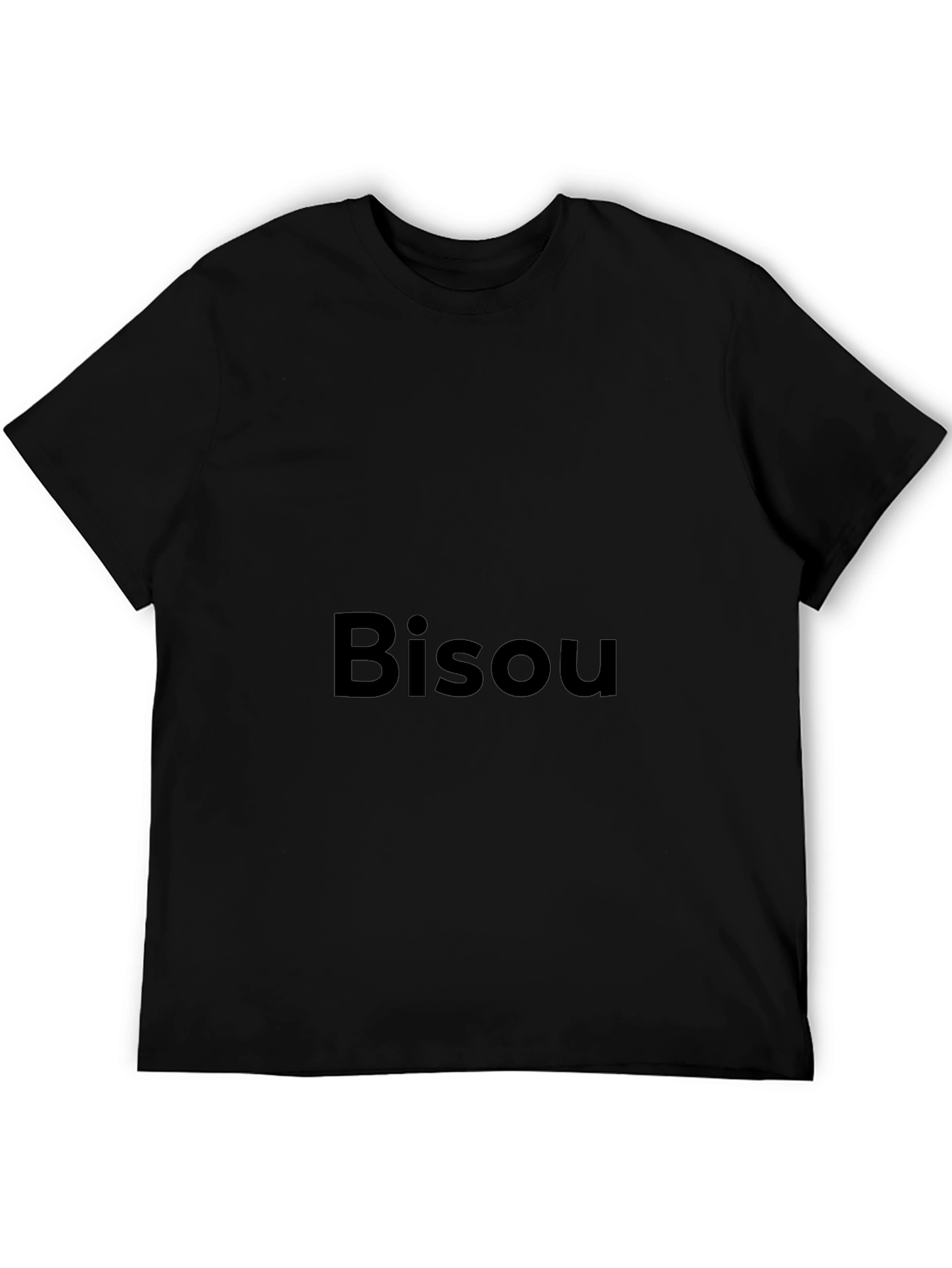 Bisou Graphic Tee - Stylish Black Cotton T-Shirt