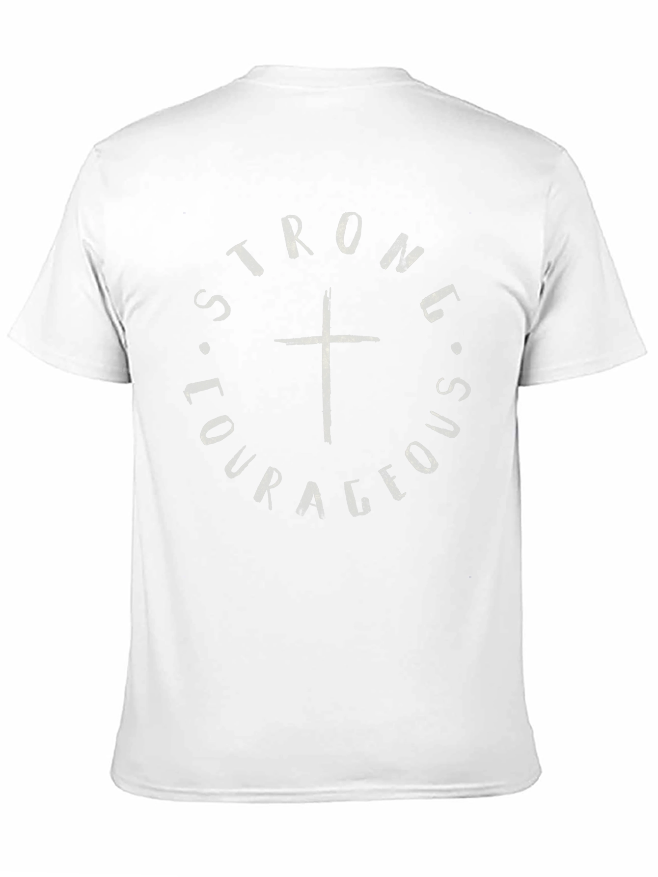 Strong Courageous Christian Graphic Tee