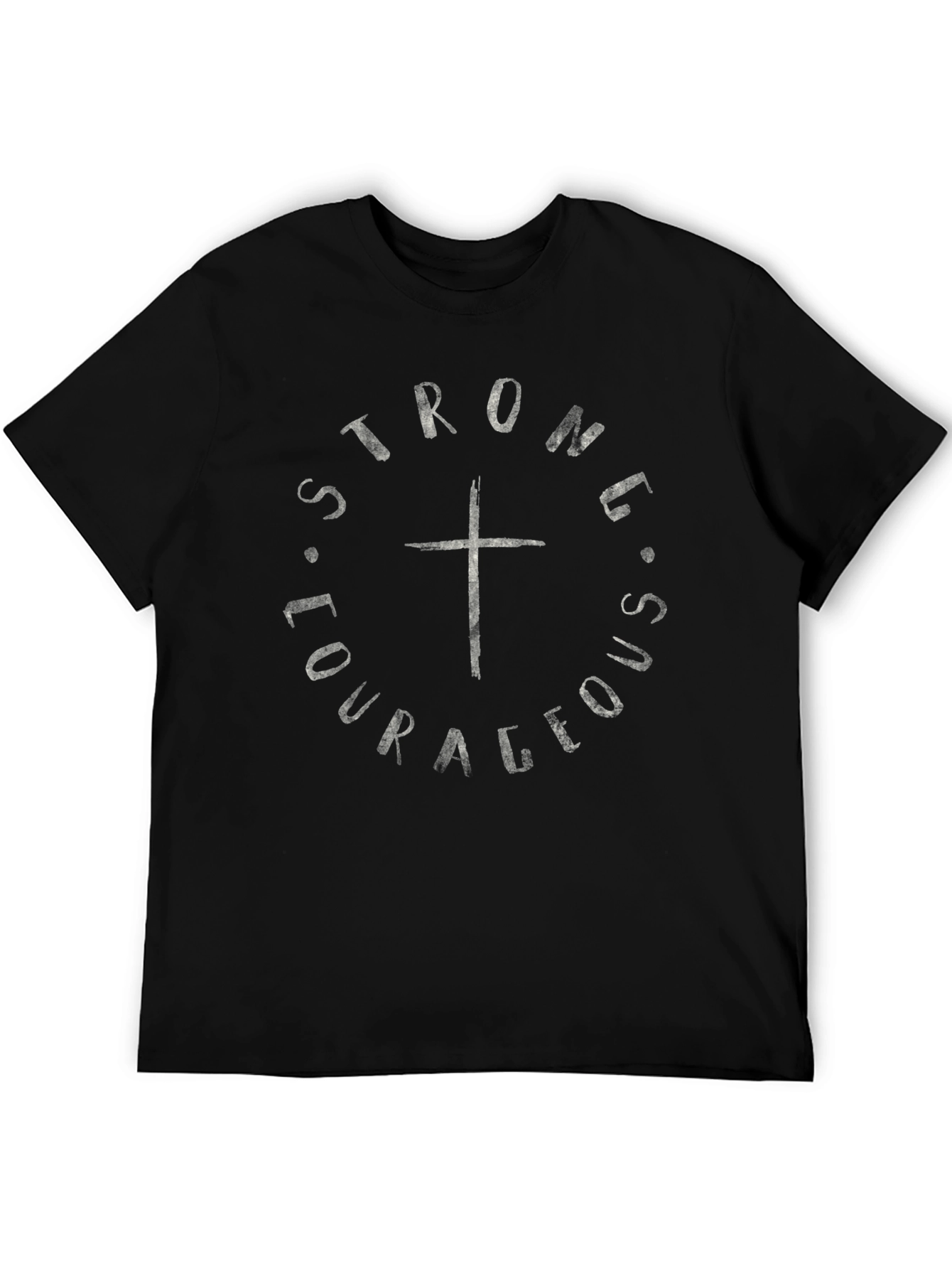Strong Courageous Christian Graphic Tee
