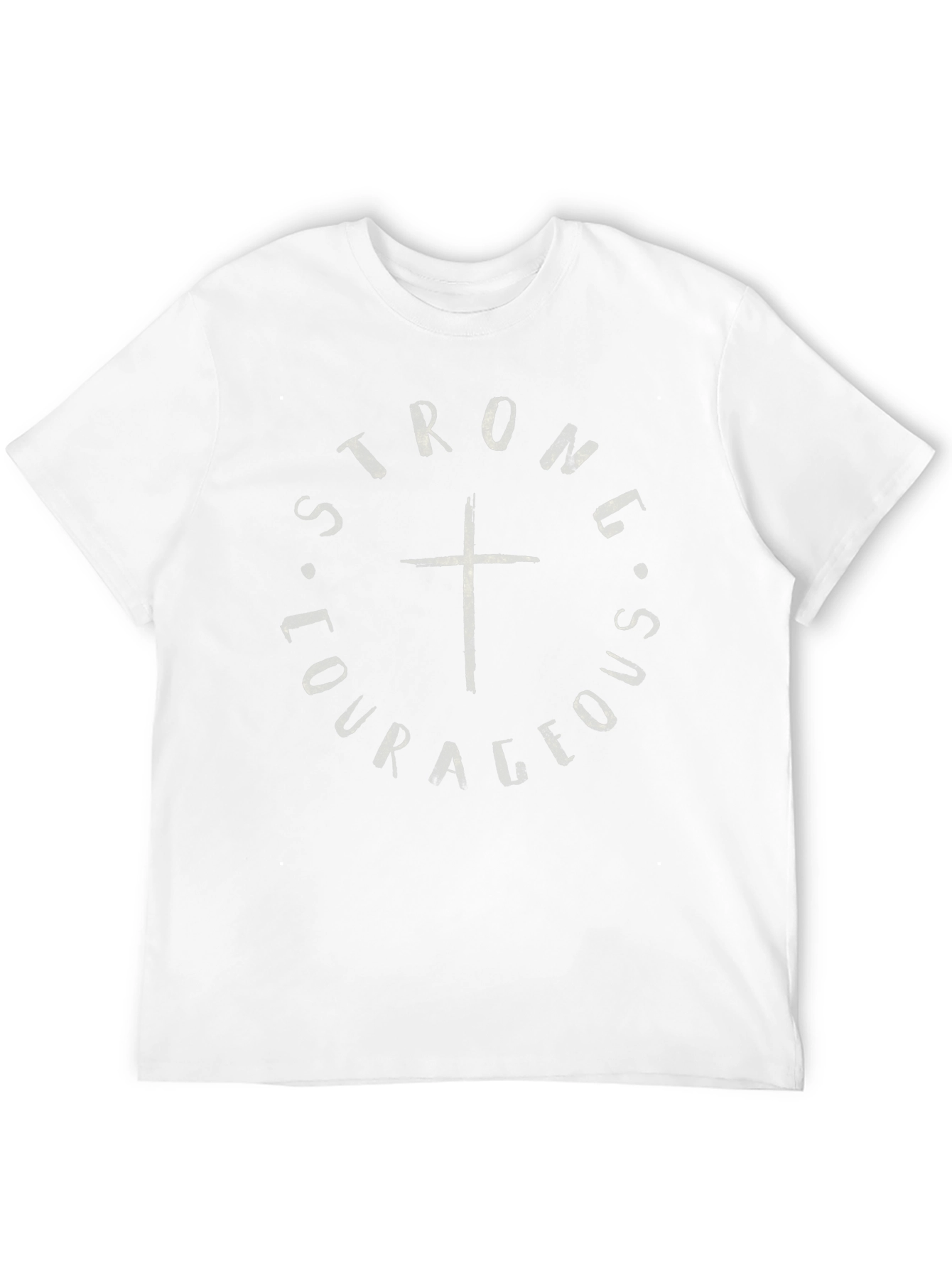 Strong Courageous Christian Graphic Tee