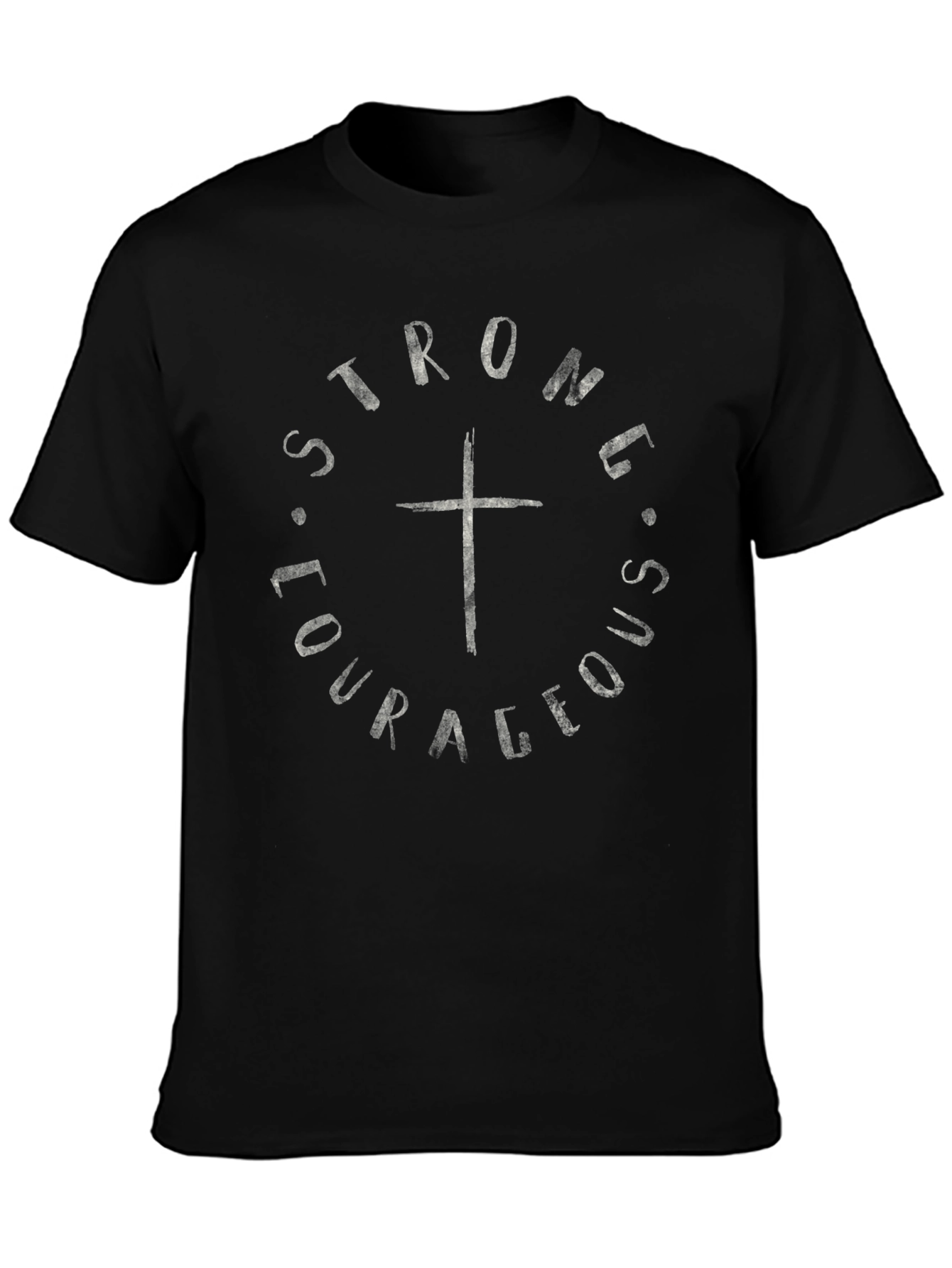 Strong Courageous Christian Graphic Tee