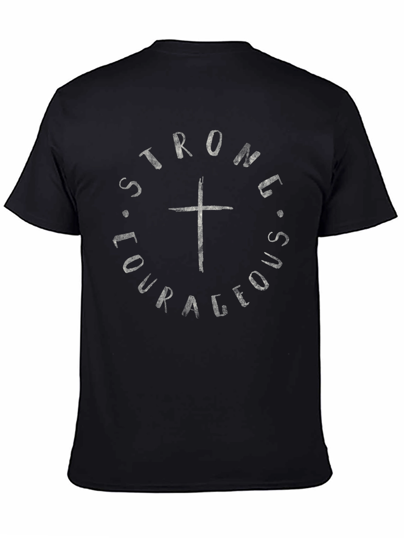 Strong Courageous Christian Graphic Tee