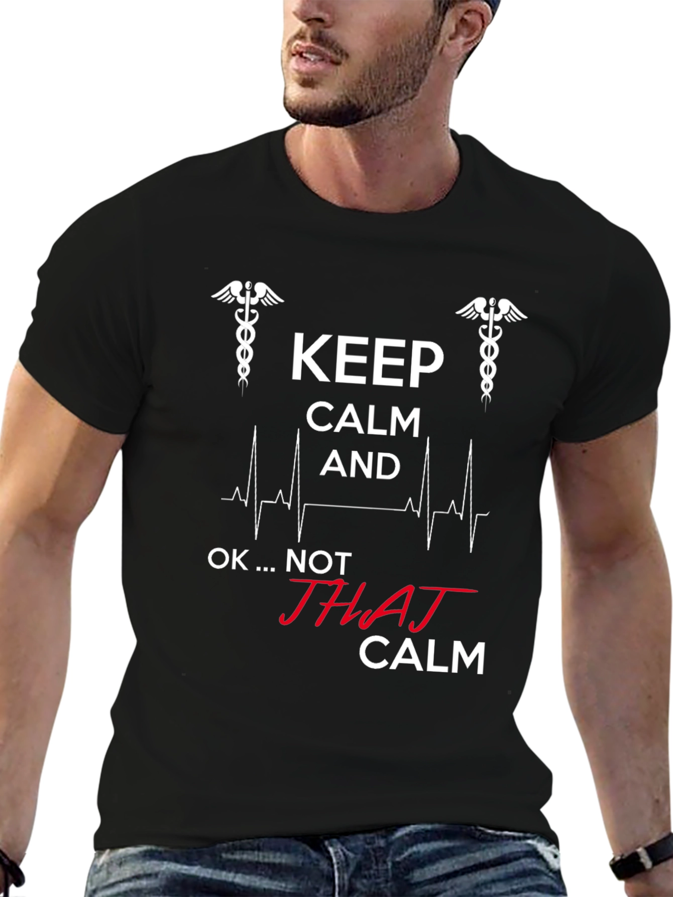 Keep Calm - Not THAJ Calm - Black T-Shirt