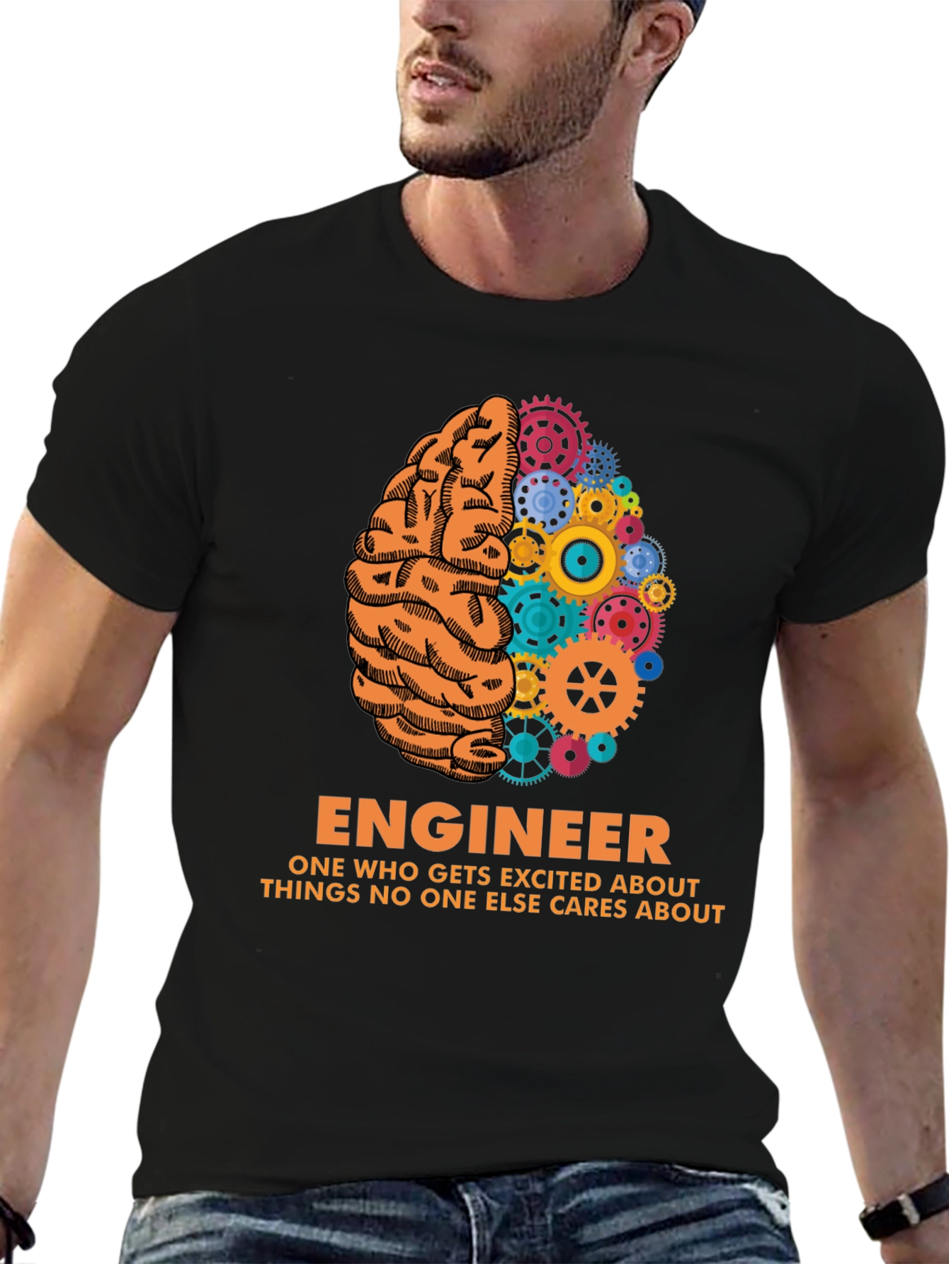 Engineer Brain Gear T-Shirt - Unique Gift