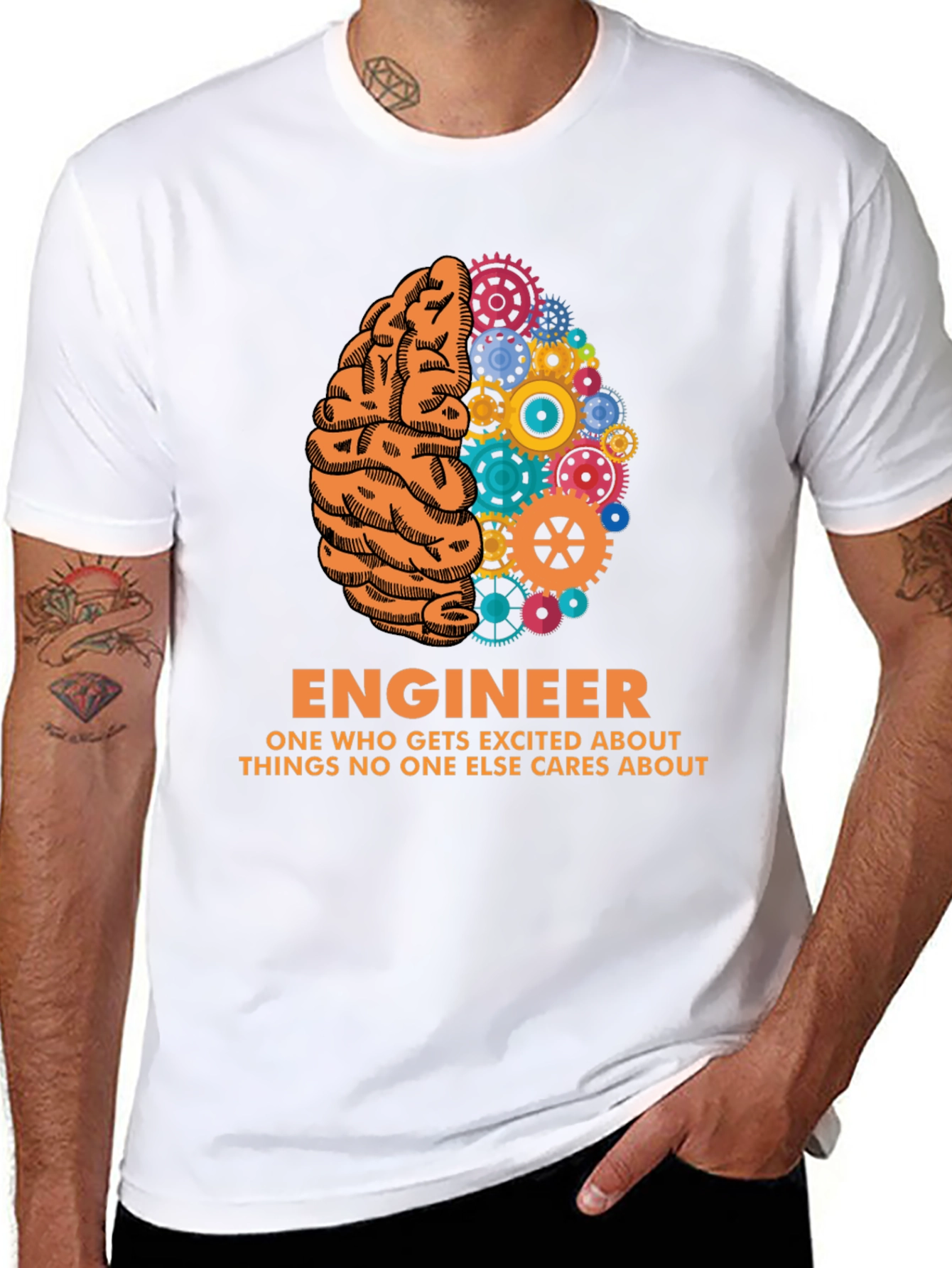 Engineer Brain Gear T-Shirt - Unique Gift