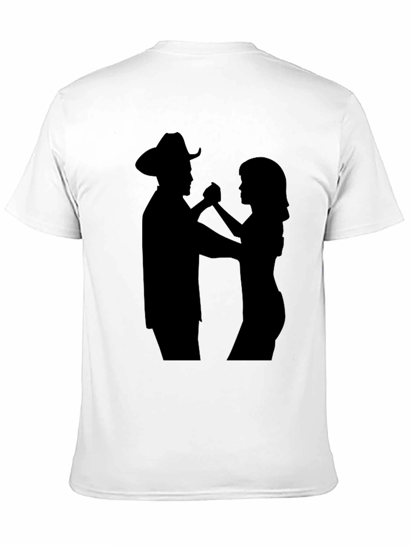 Dancing Cowboy Silhouette Black T-Shirt