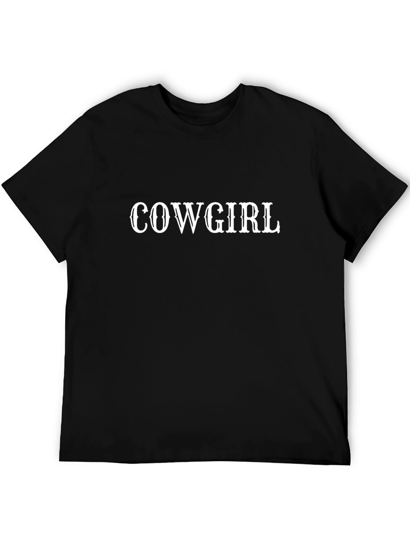 Cowgirl Graphic Tee - Black Casual T-Shirt