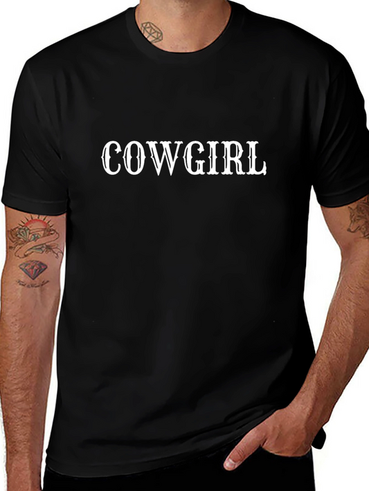 Cowgirl Graphic Tee - Black Casual T-Shirt