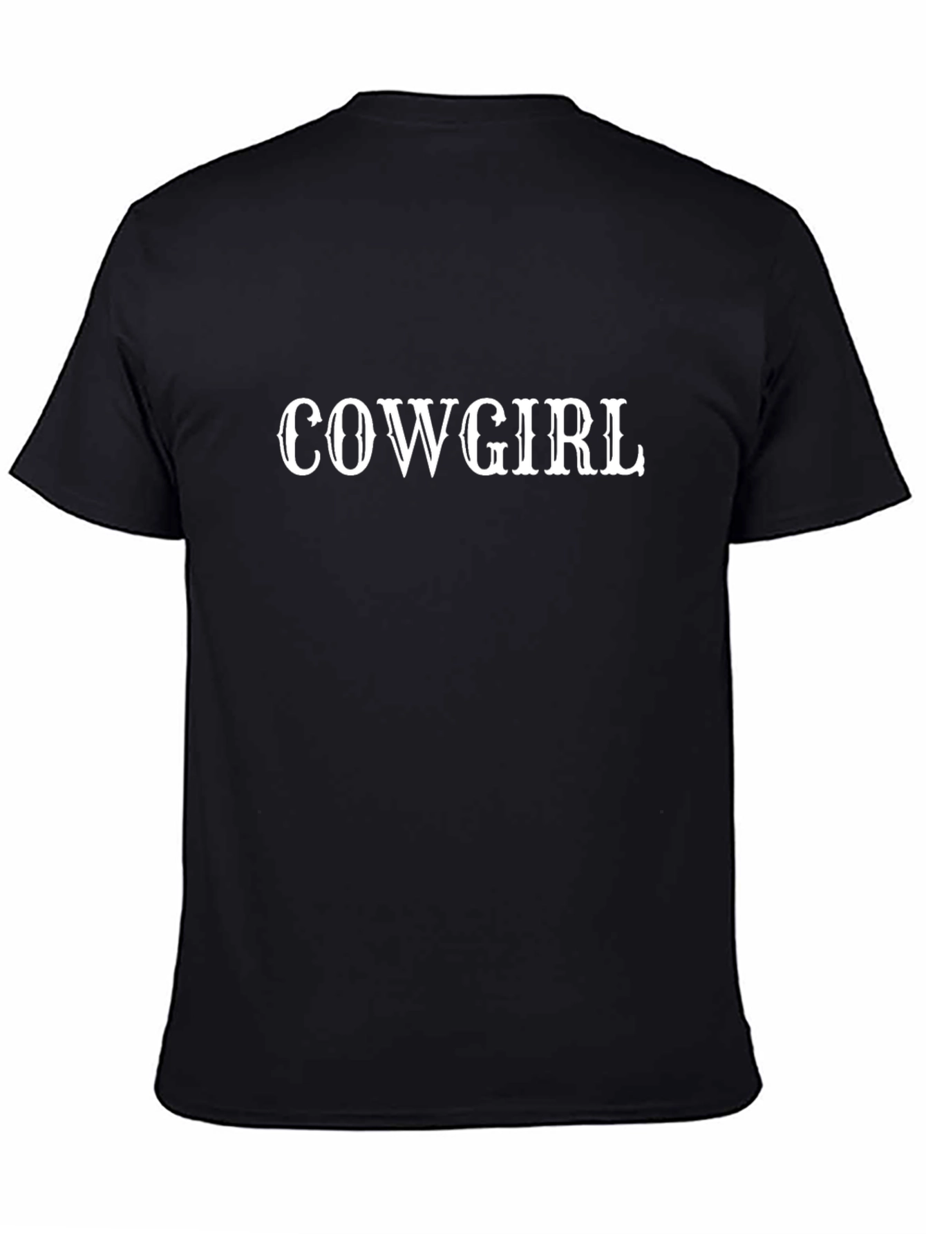 Cowgirl Graphic Tee - Black Casual T-Shirt