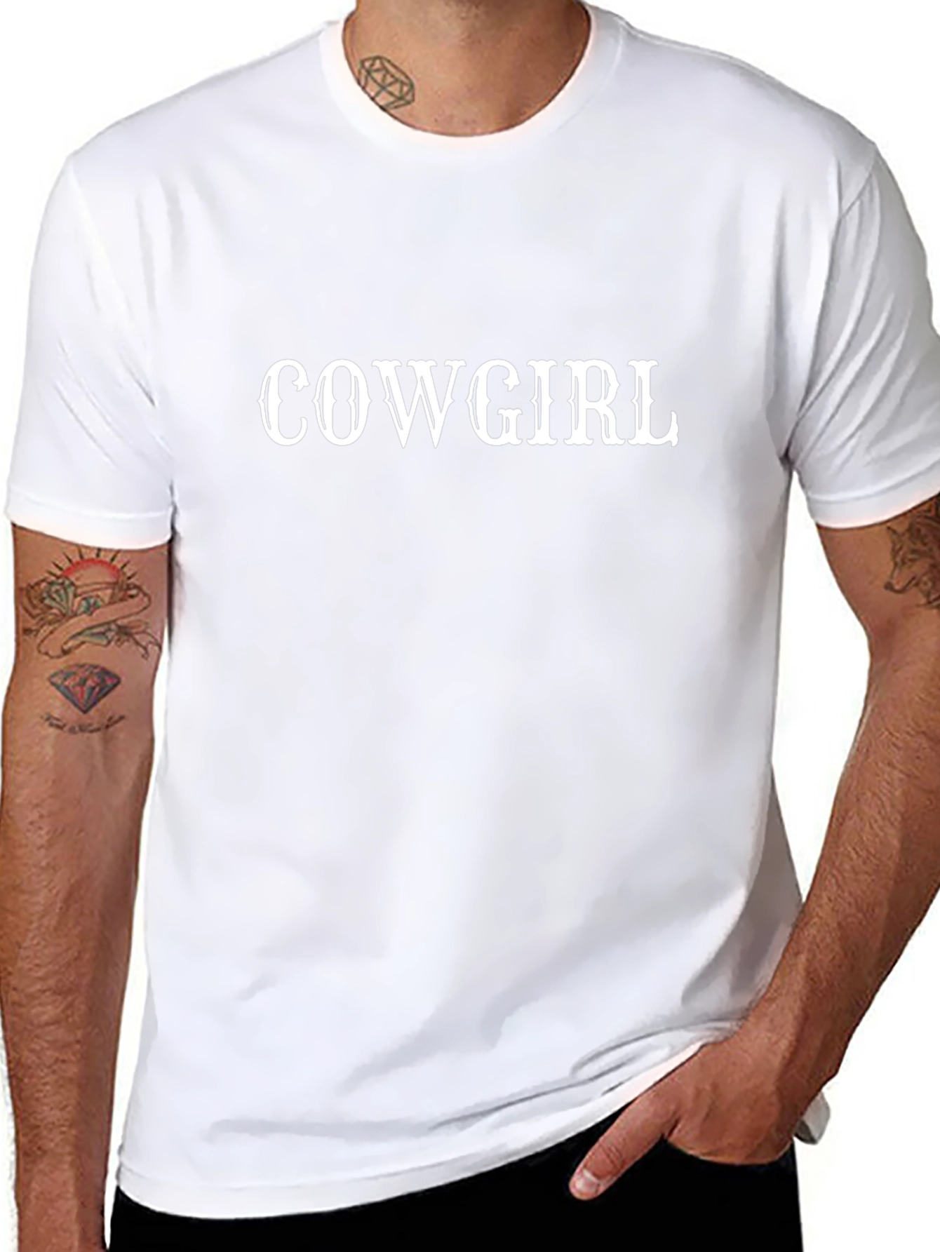 Cowgirl Graphic Tee - Black Casual T-Shirt