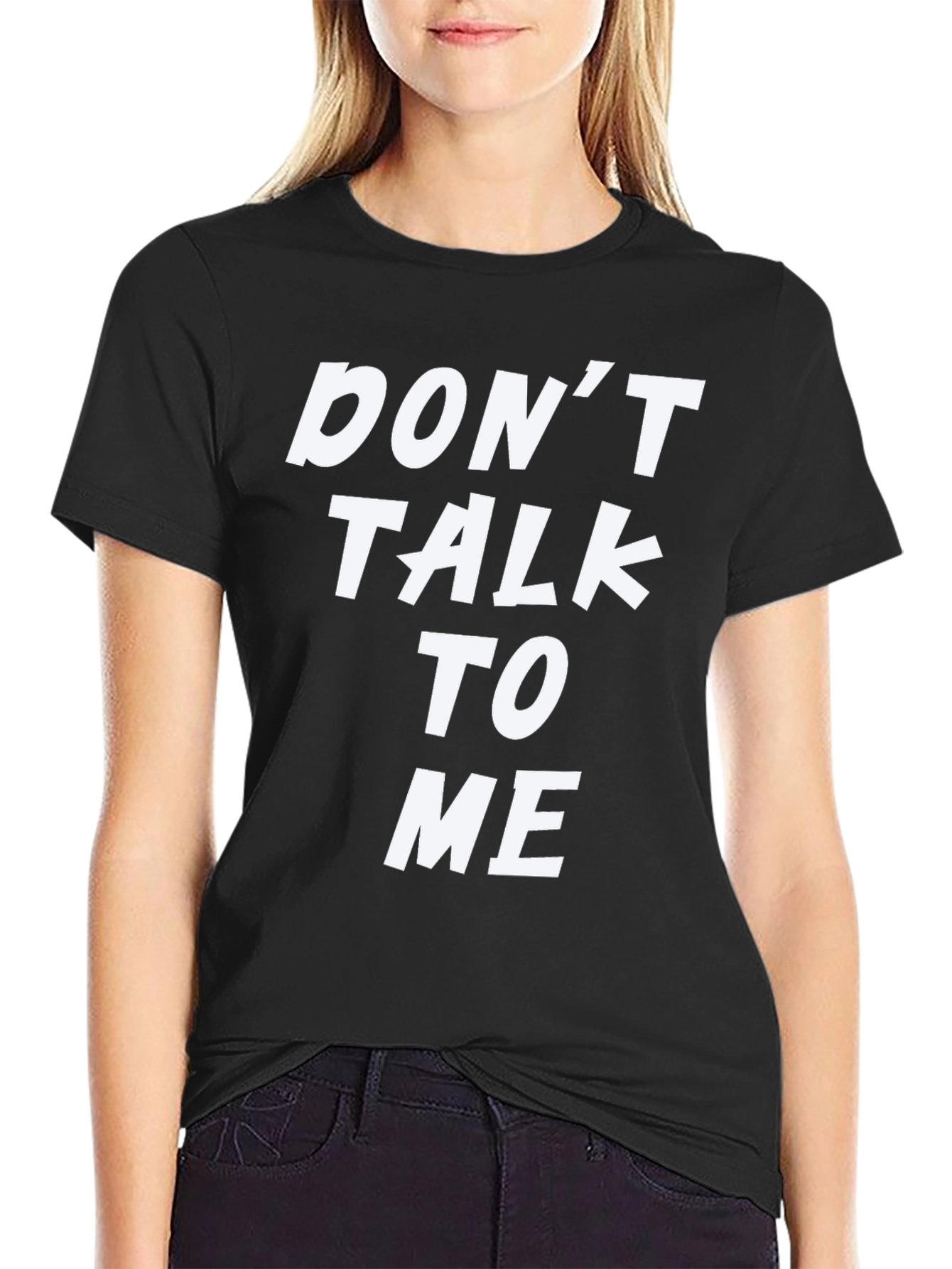 Dont Talk To Me Graphic Tee - Black T-Shirt