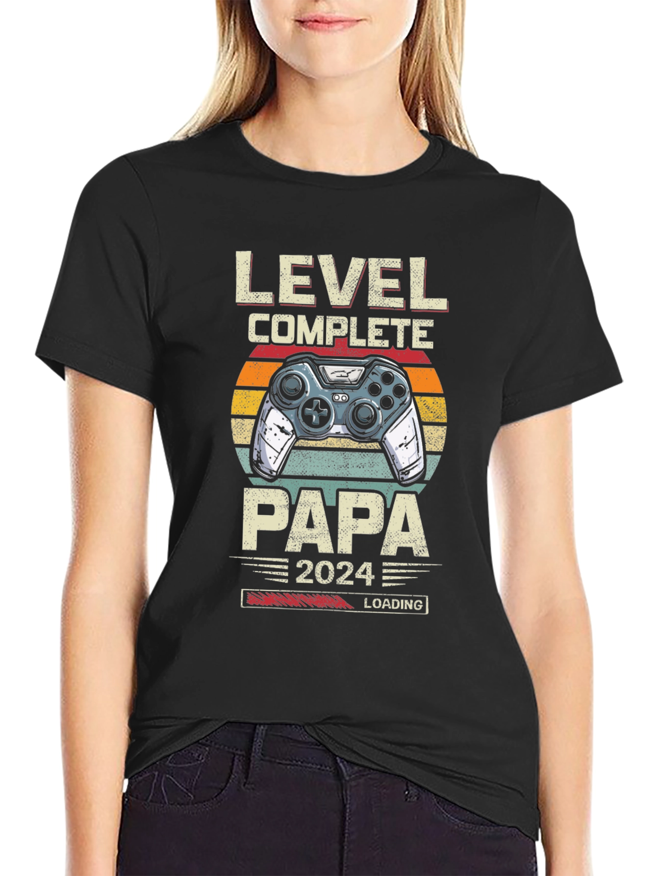 Level Complete Papa 2024 Gamer T-Shirt