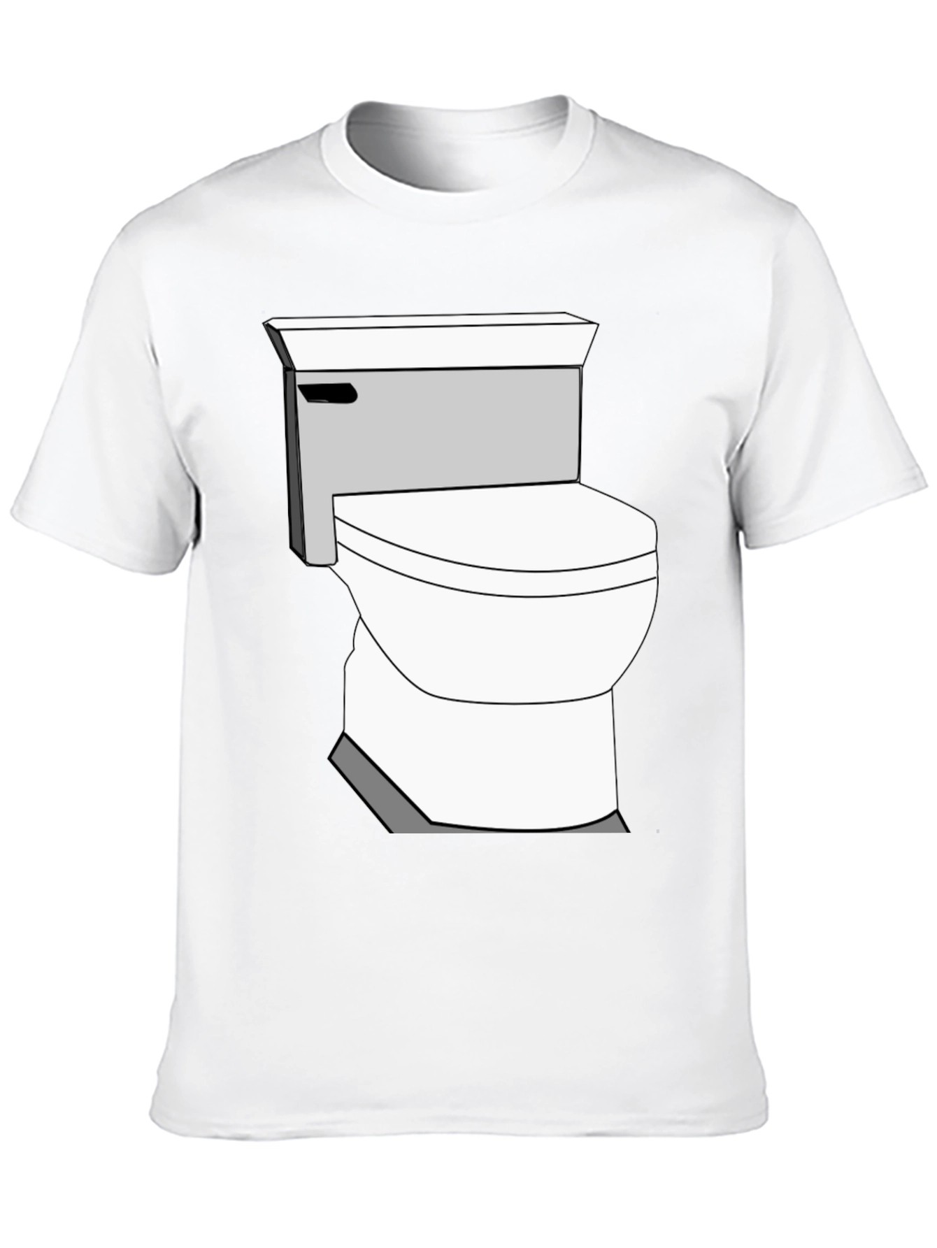 Toilet Humor Graphic Tee - Black Cotton T-Shirt