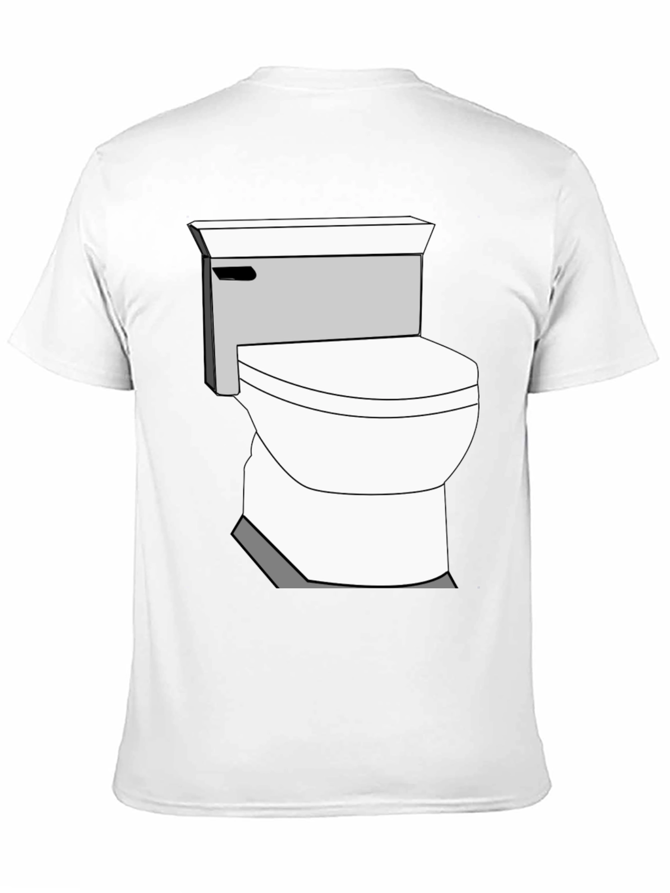 Toilet Humor Graphic Tee - Black Cotton T-Shirt