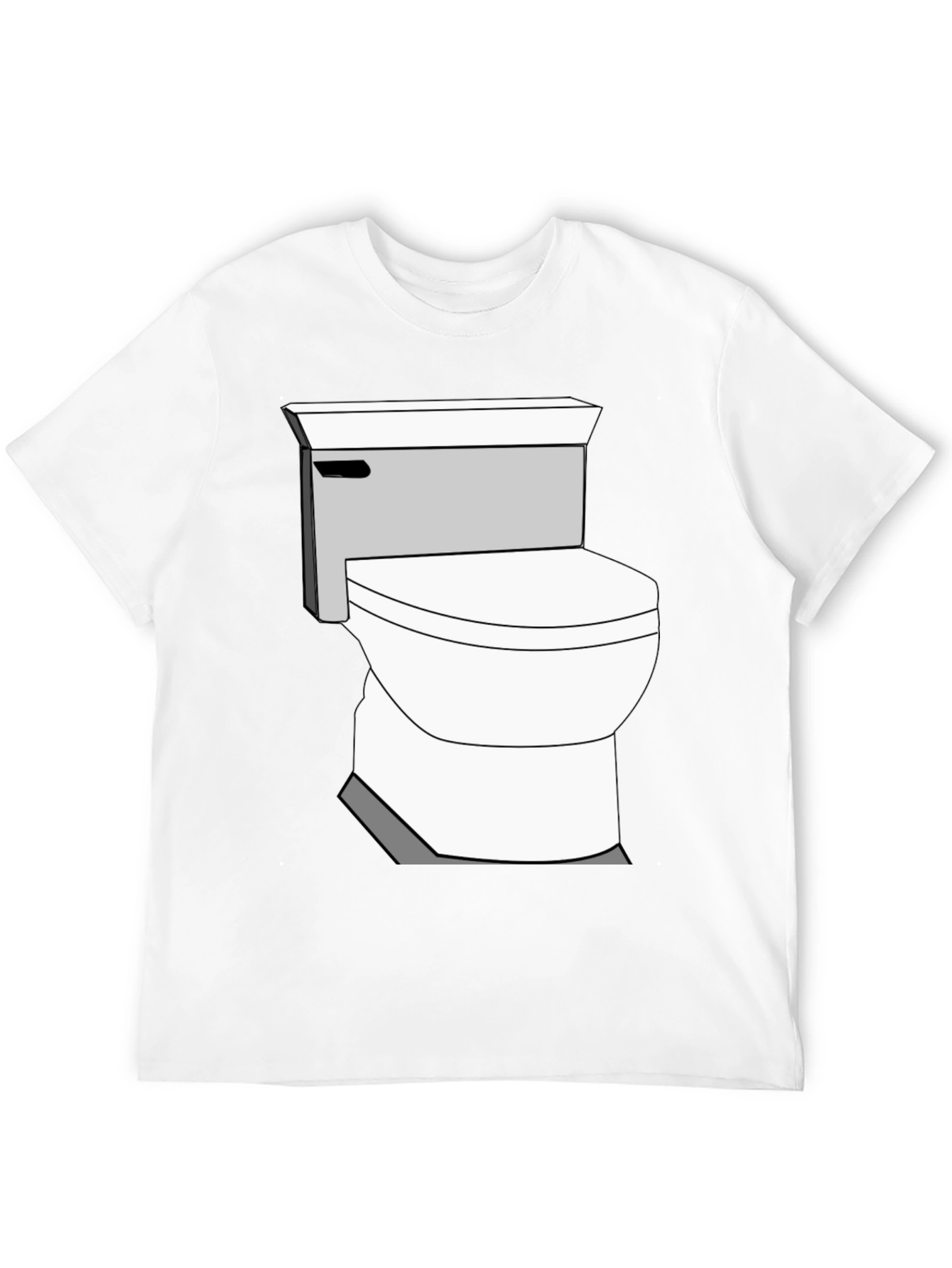 Toilet Humor Graphic Tee - Black Cotton T-Shirt