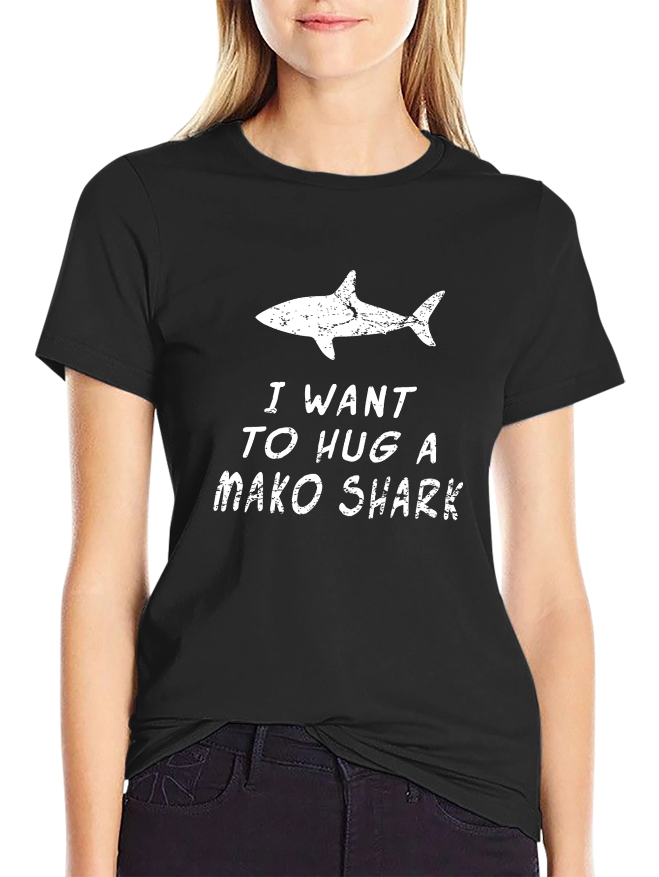 I Want to Hug a Mako Shark Novelty T-Shirt