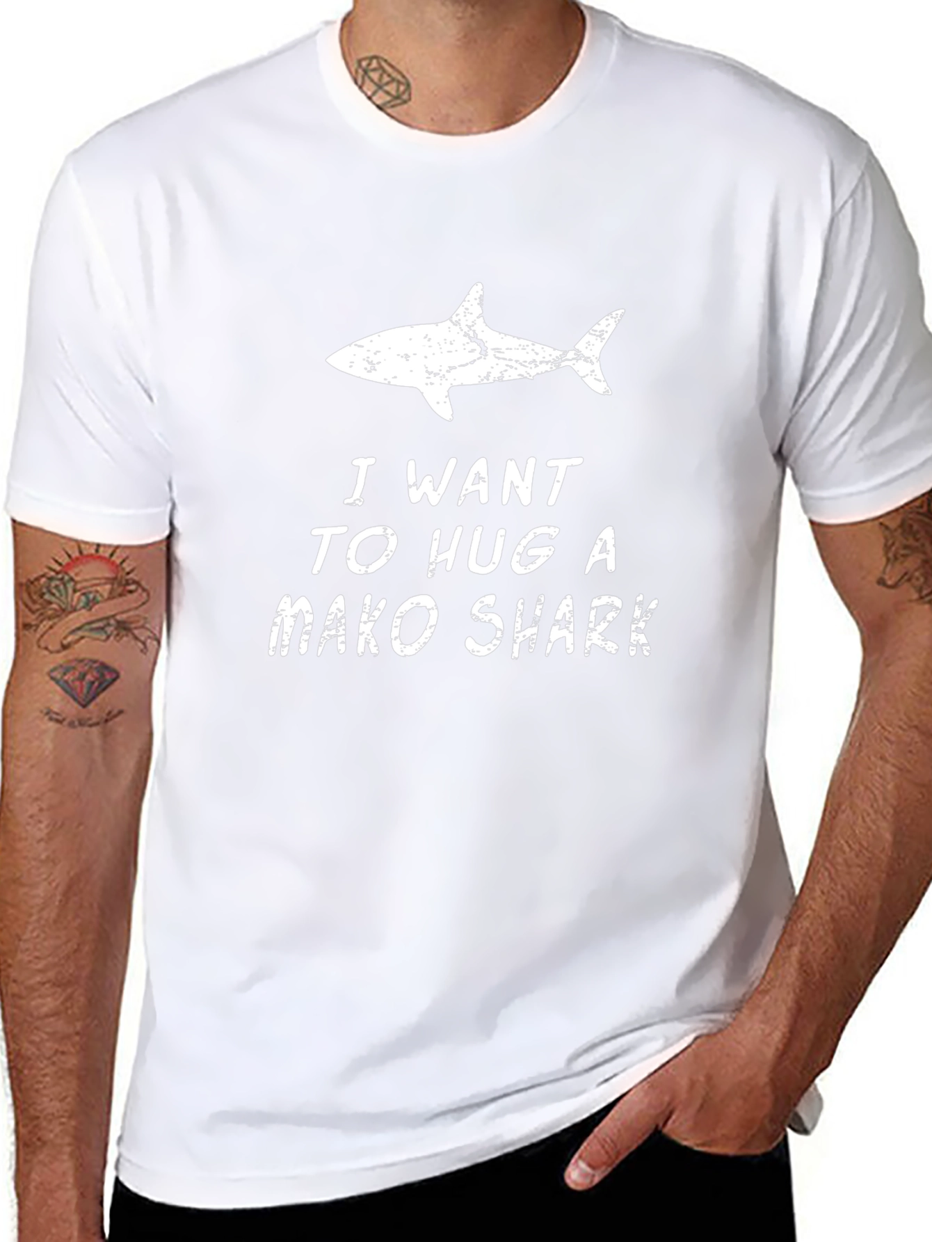 I Want to Hug a Mako Shark Novelty T-Shirt