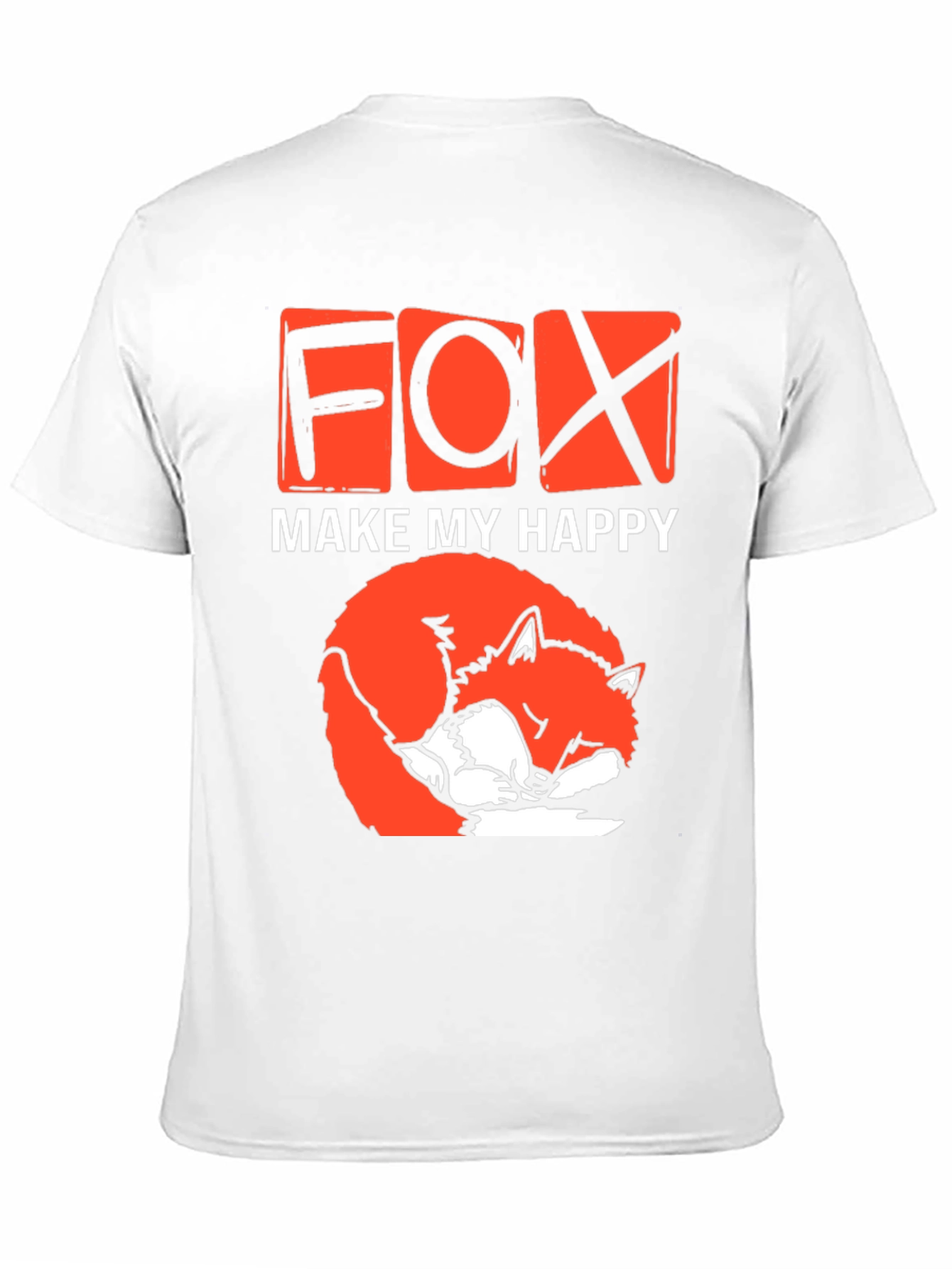Cute Fox Make My Happy Graphic T-Shirt