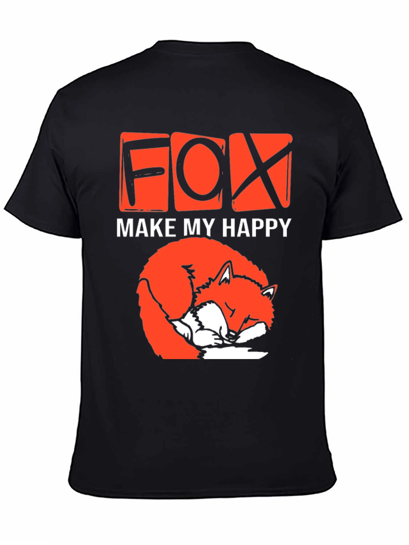 Cute Fox Make My Happy Graphic T-Shirt