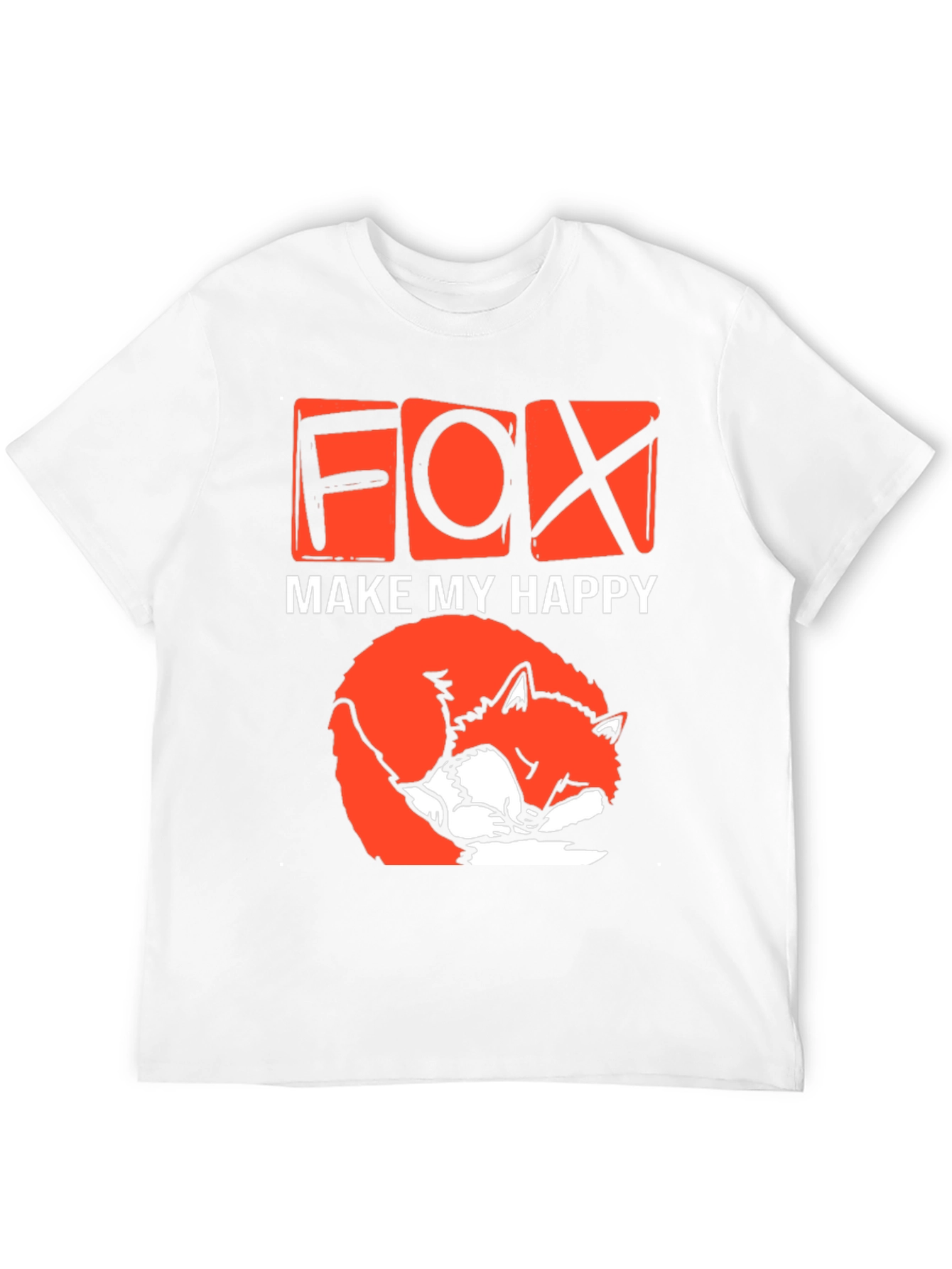 Cute Fox Make My Happy Graphic T-Shirt