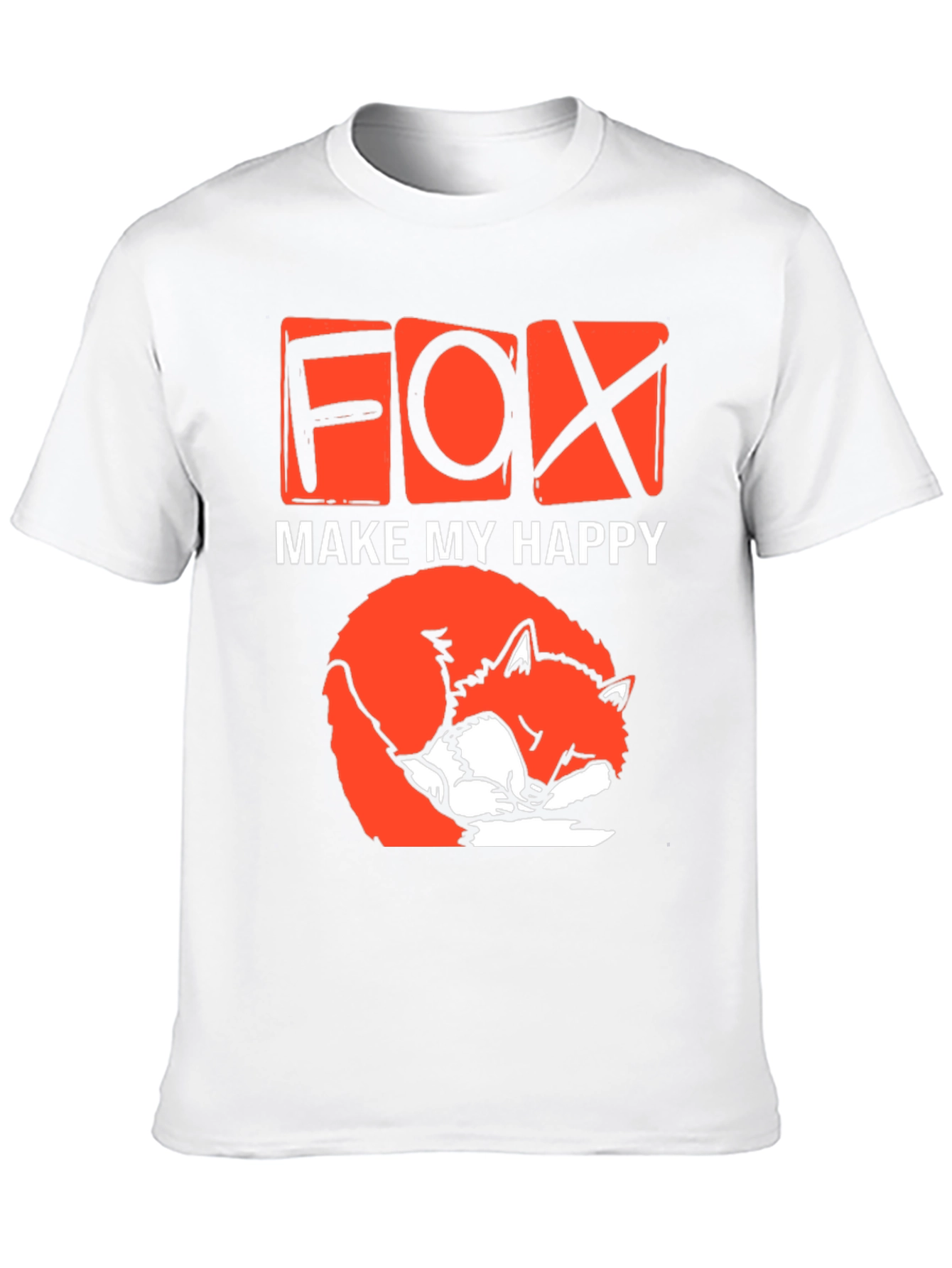 Cute Fox Make My Happy Graphic T-Shirt