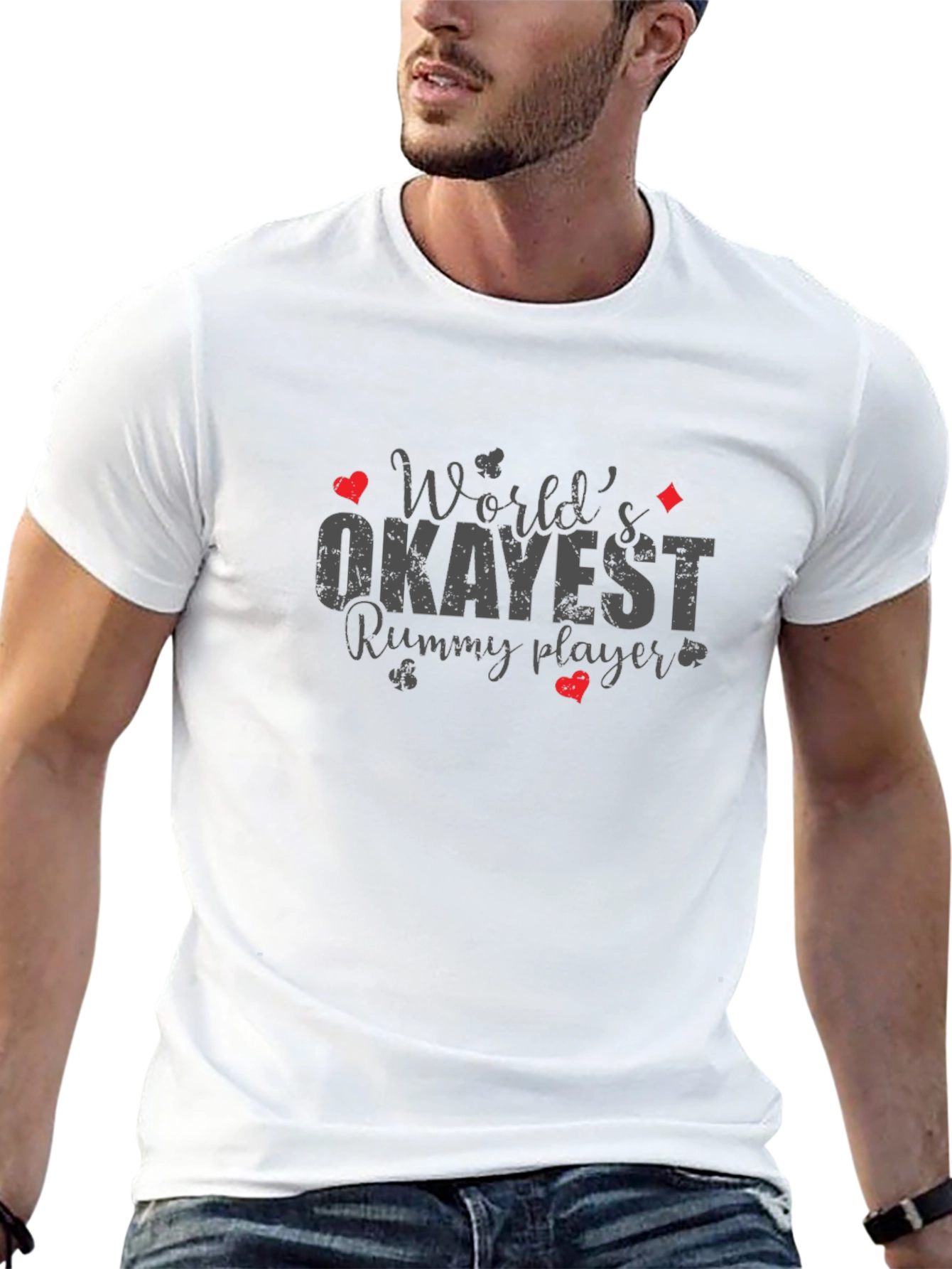 Worlds Okayest Rummy Player Graphic Tee
