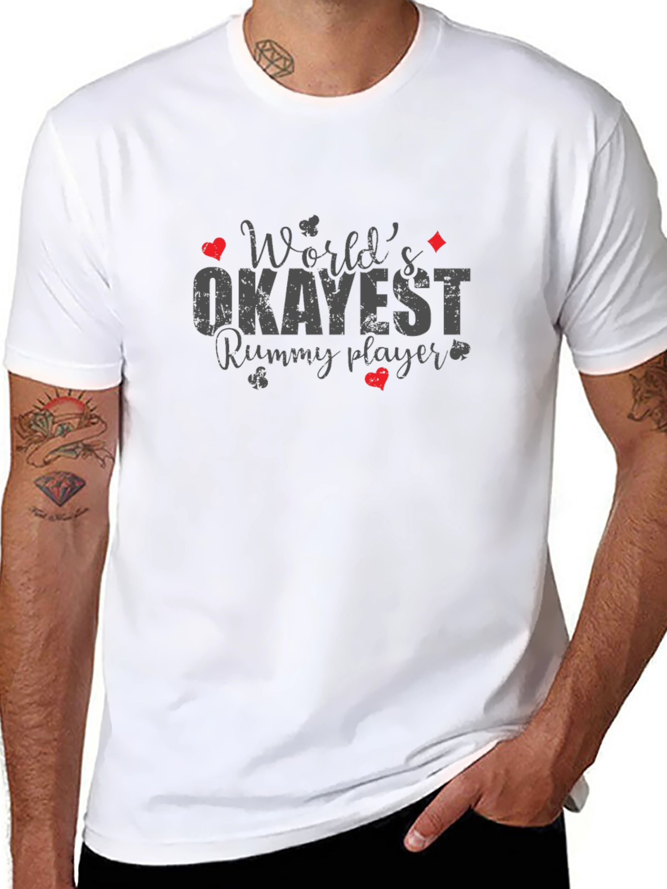 Worlds Okayest Rummy Player Graphic Tee