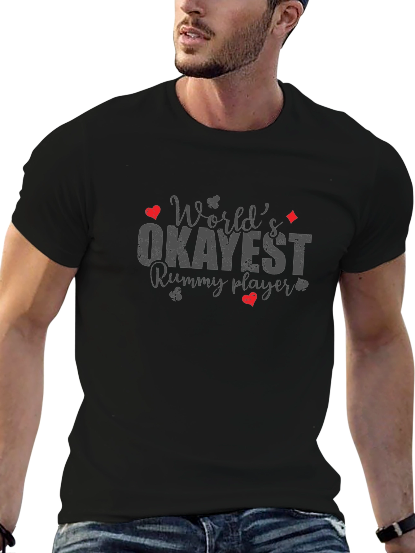 Worlds Okayest Rummy Player Graphic Tee