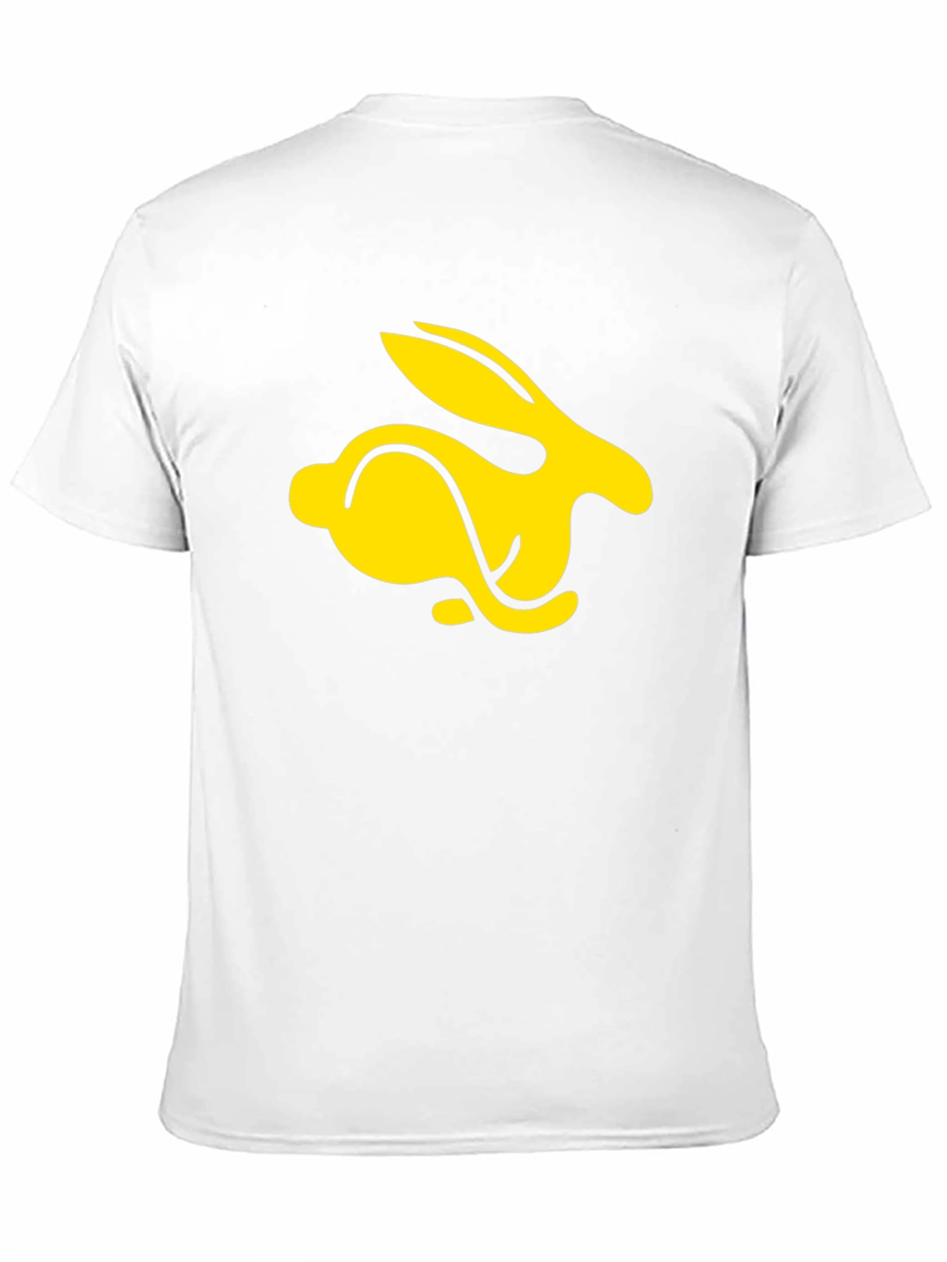 Black T-Shirt with Yellow Rabbit Graphic