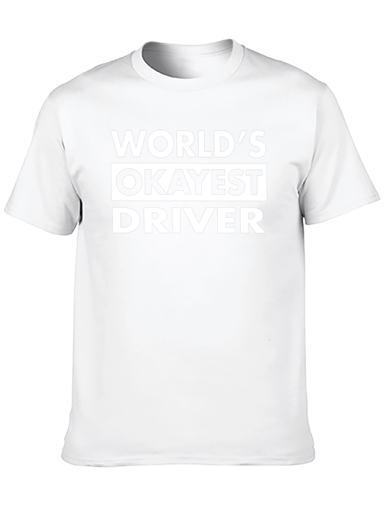 Worlds Okayest Driver Black Graphic Tee