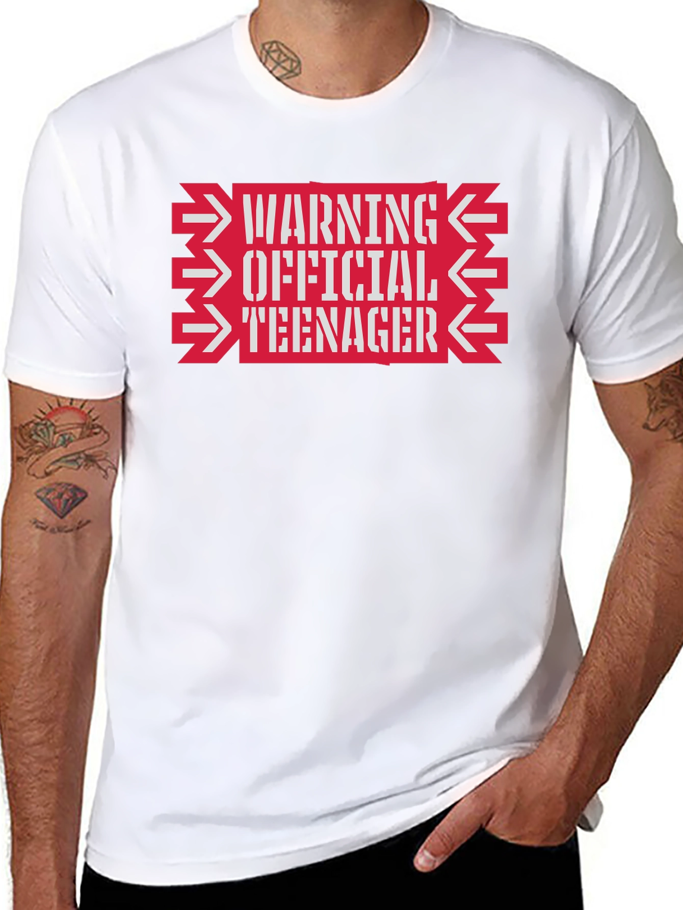 Warning Official Teenager Graphic Tee