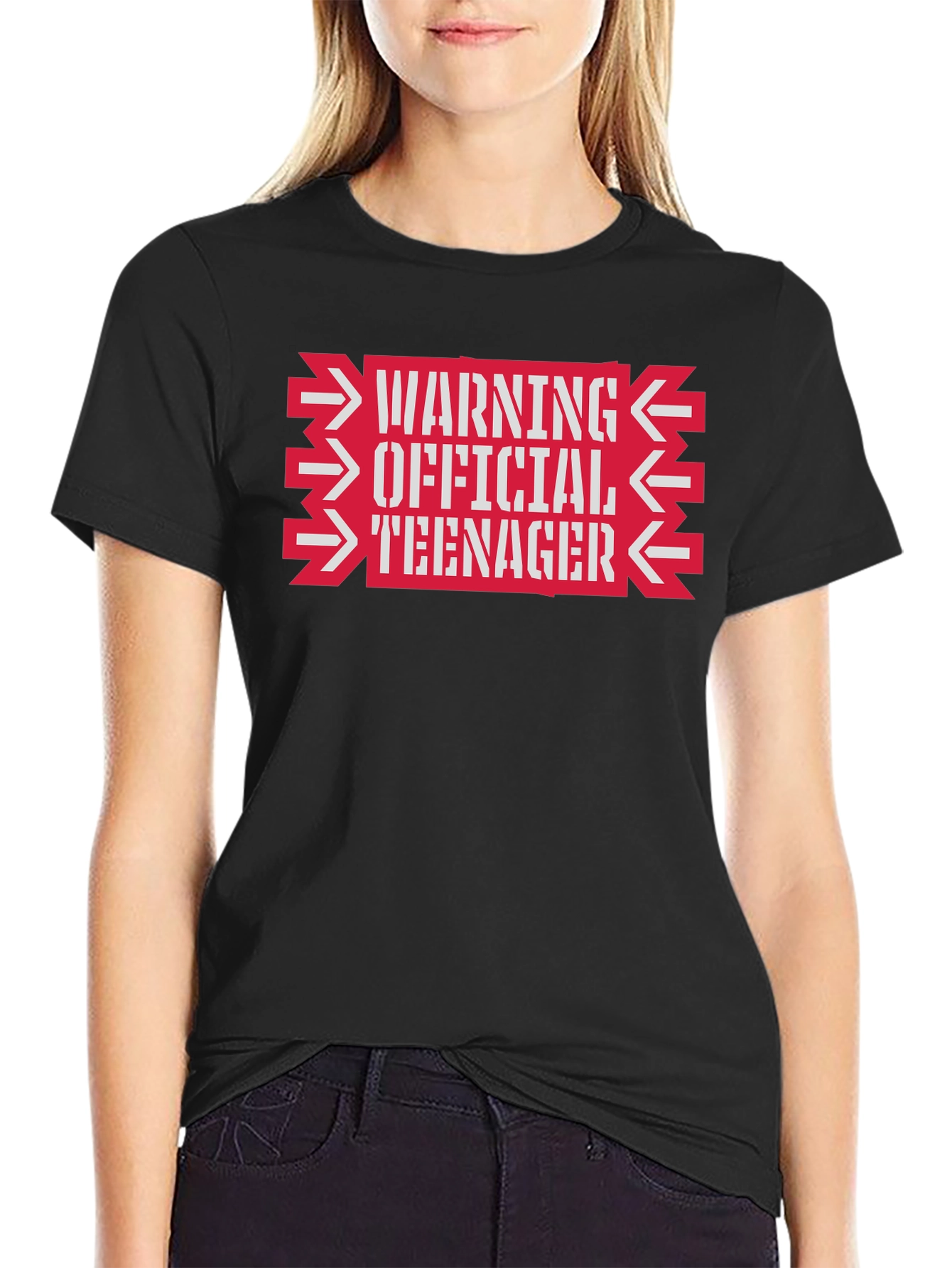 Warning Official Teenager Graphic Tee