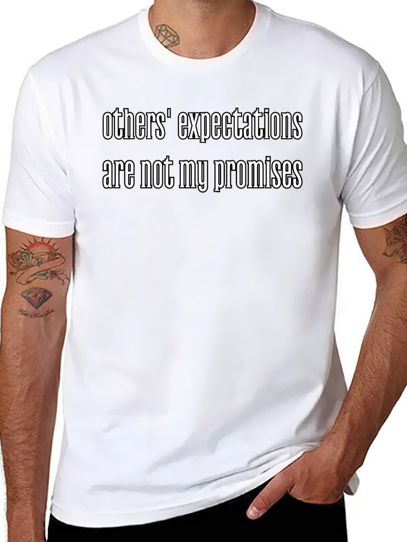 Others Expectations T-Shirt - Black Graphic Tee