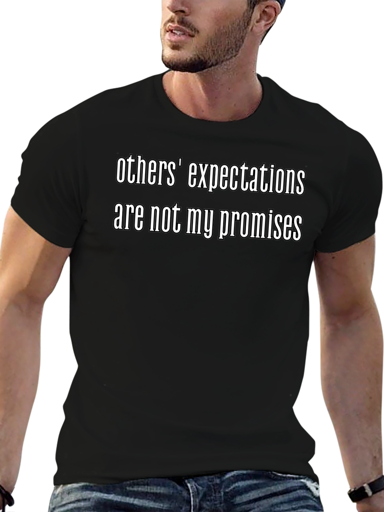 Others Expectations T-Shirt - Black Graphic Tee