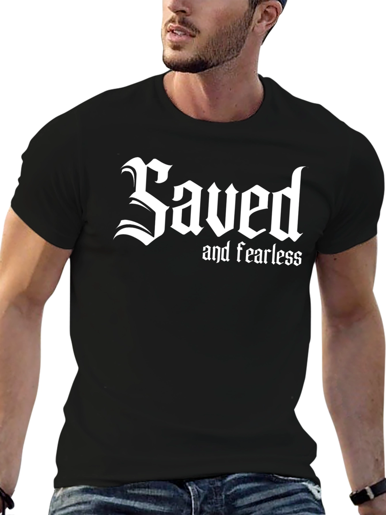 Saved and Fearless Black T-Shirt