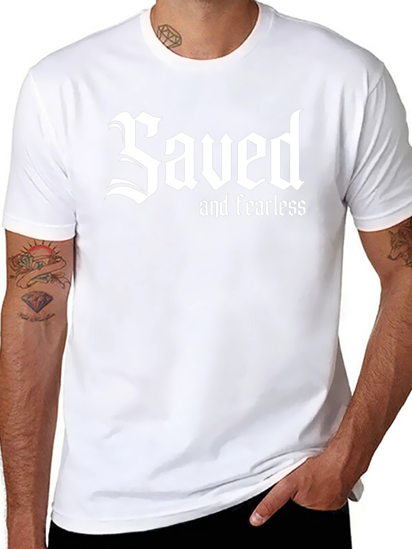 Saved and Fearless Black T-Shirt