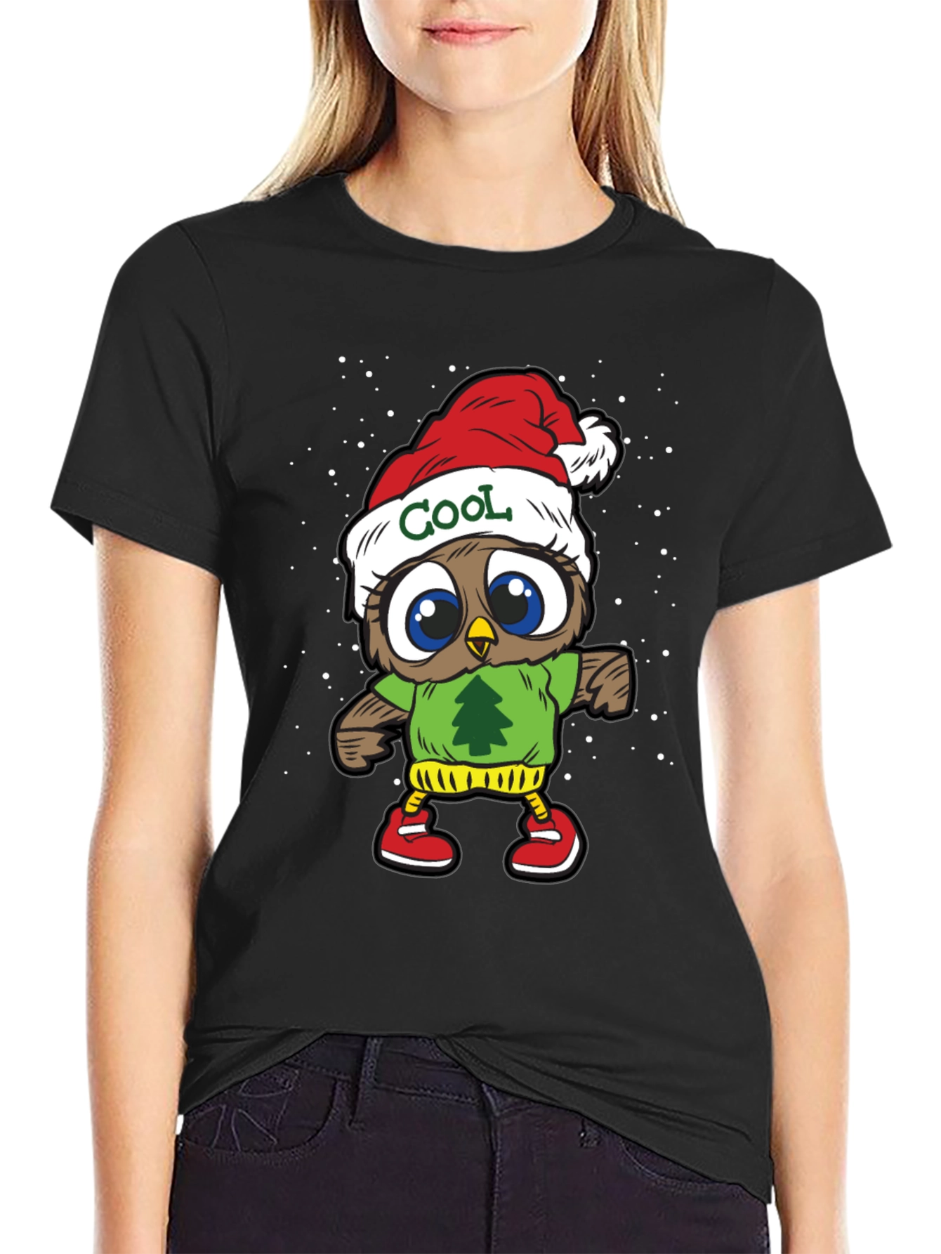 Cool Owl Christmas T-Shirt