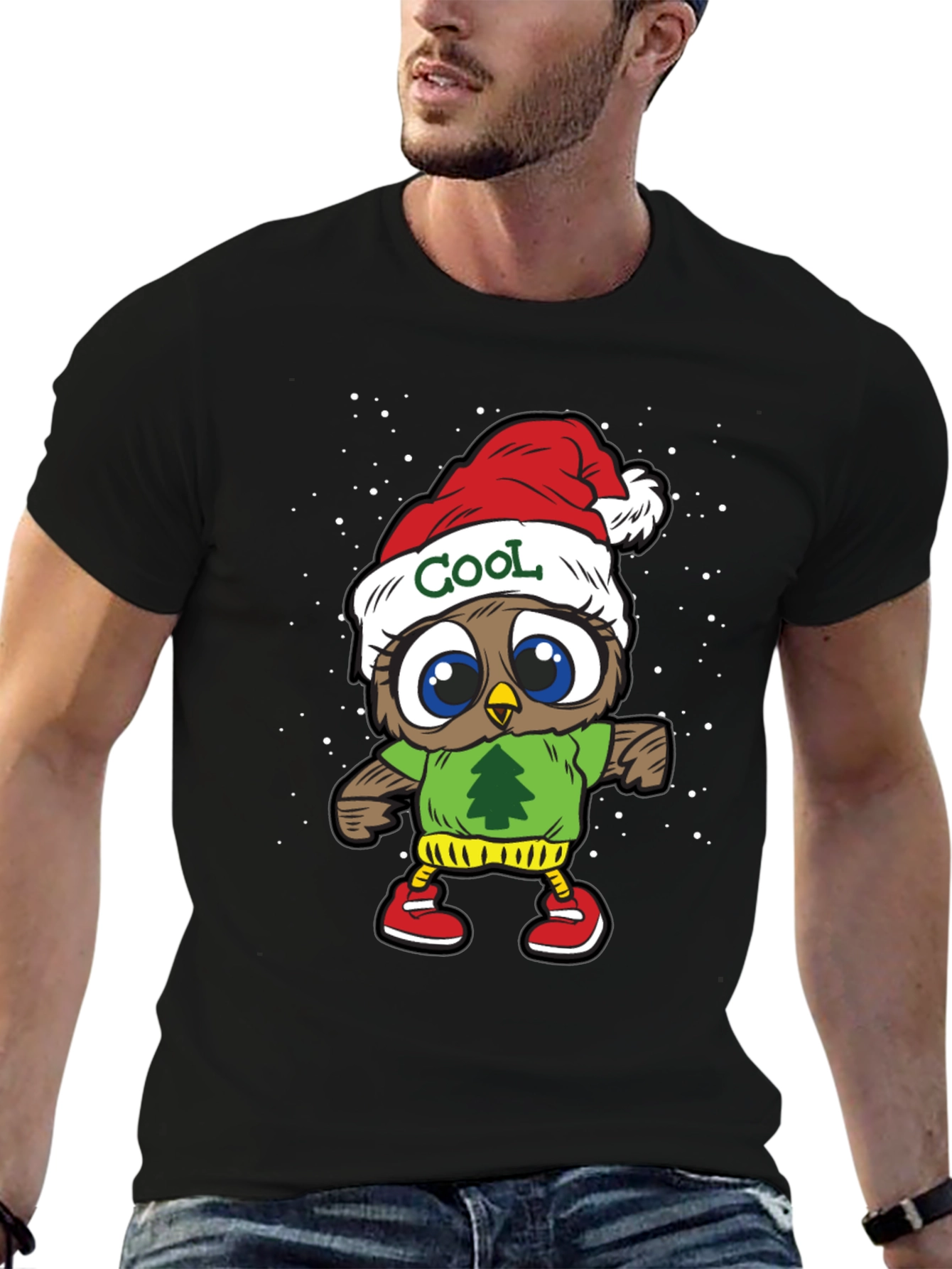 Cool Owl Christmas T-Shirt