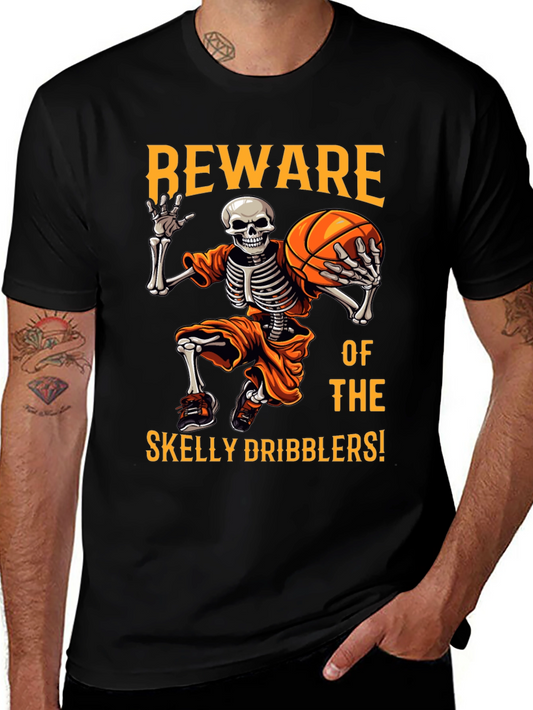 Beware Skelly Dribblers Halloween T-Shirt