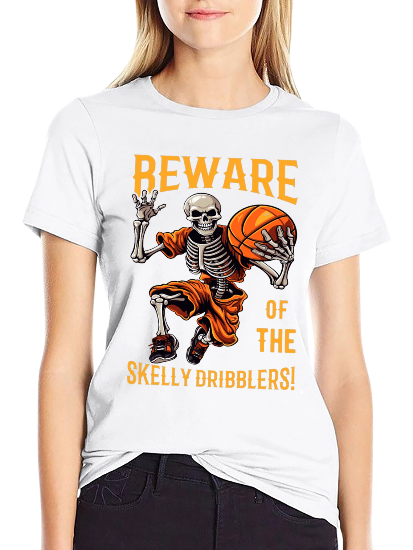 Beware Skelly Dribblers Halloween T-Shirt
