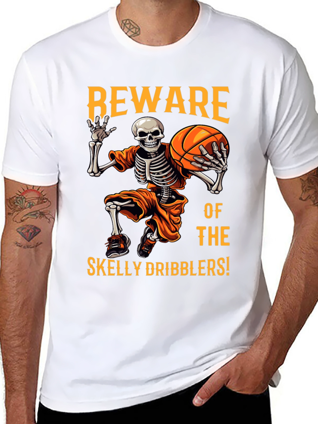 Beware Skelly Dribblers Halloween T-Shirt