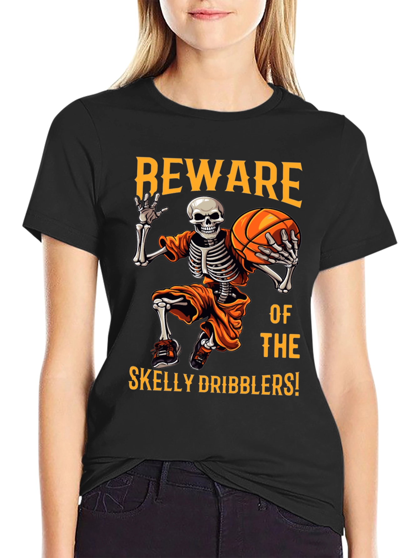 Beware Skelly Dribblers Halloween T-Shirt