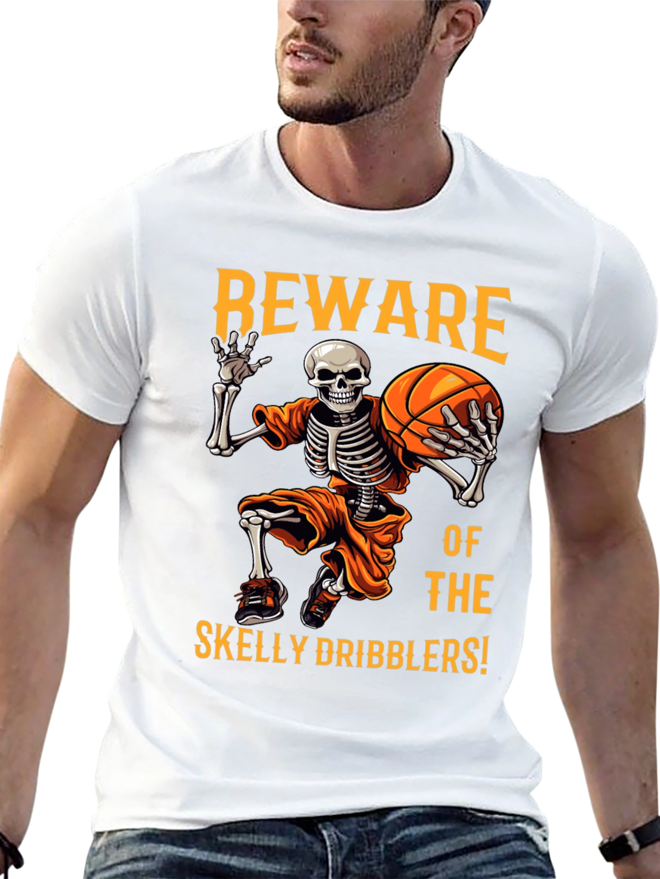Beware Skelly Dribblers Halloween T-Shirt
