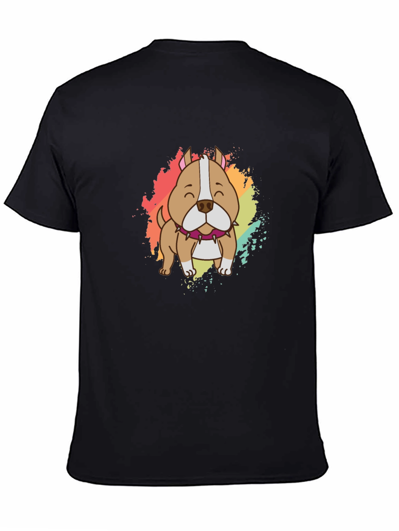 Dog Graphic Black T-Shirt - Casual Wear
