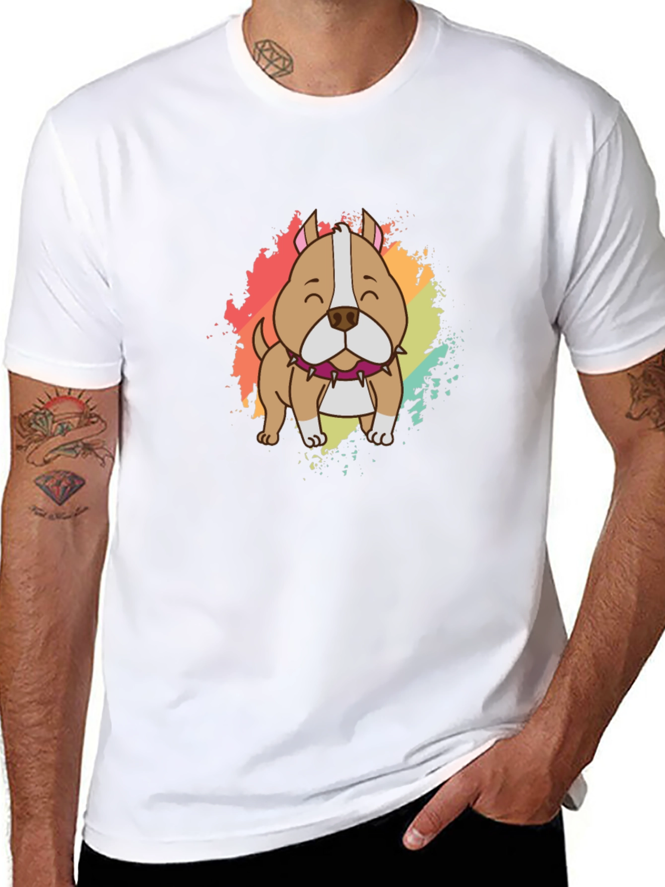 Dog Graphic Black T-Shirt - Casual Wear