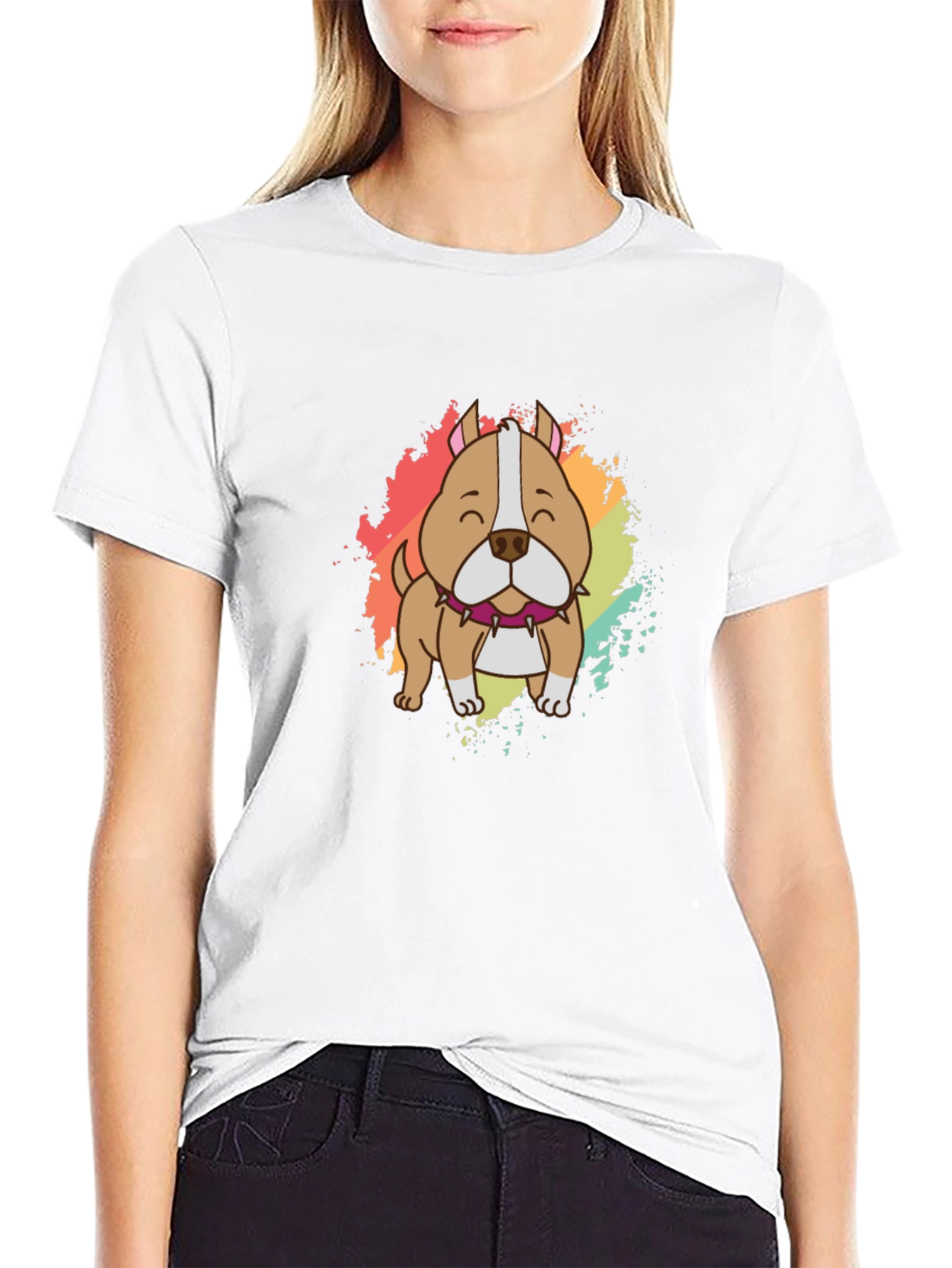 Dog Graphic Black T-Shirt - Casual Wear